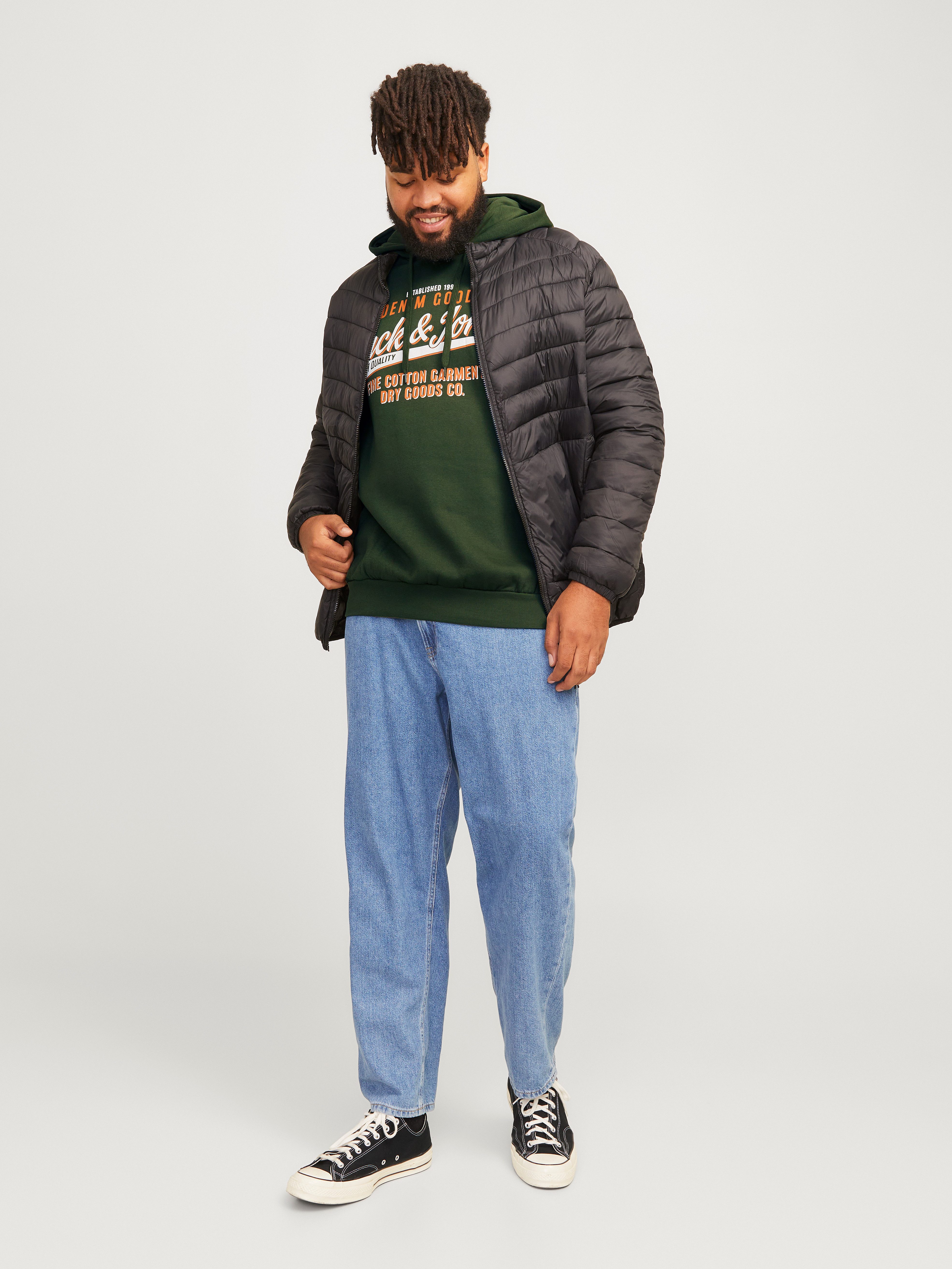 Jack & Jones PlusSize Hoodie JJELOGO SWEAT HOOD 2 COL 24 25 NOOS PLS