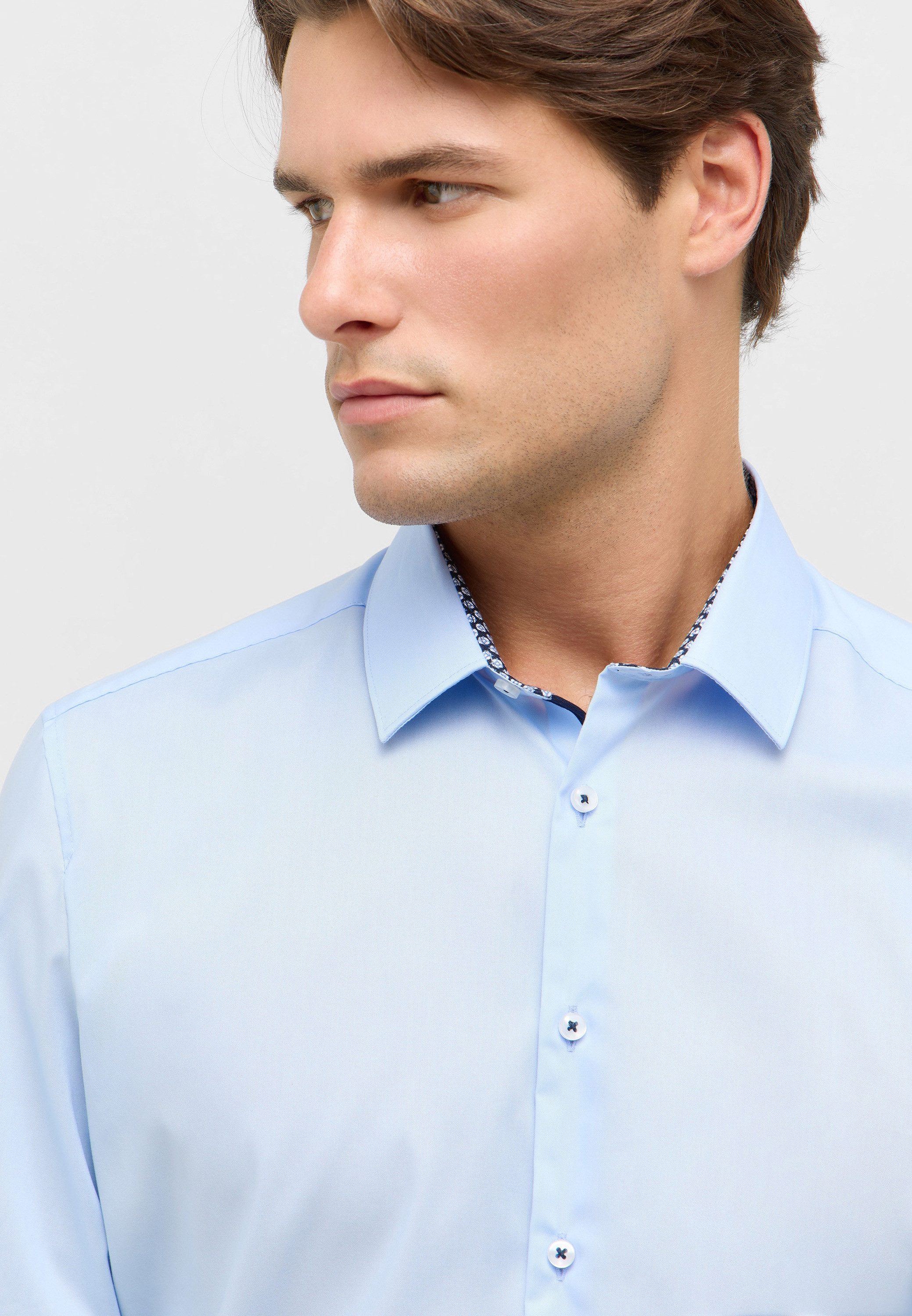 Eterna Overhemd met lange mouwen SUPER SLIM NON IRON (strijkvrij)