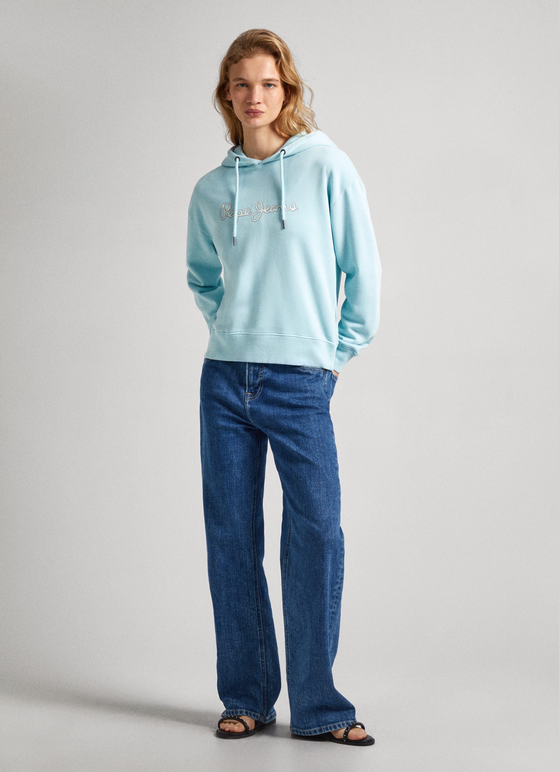 Pepe Jeans Sweatshirt LANA HOODIE met een logo-opschrift
