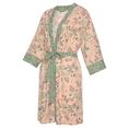 lascana kimono met bloemenprint all-over beige