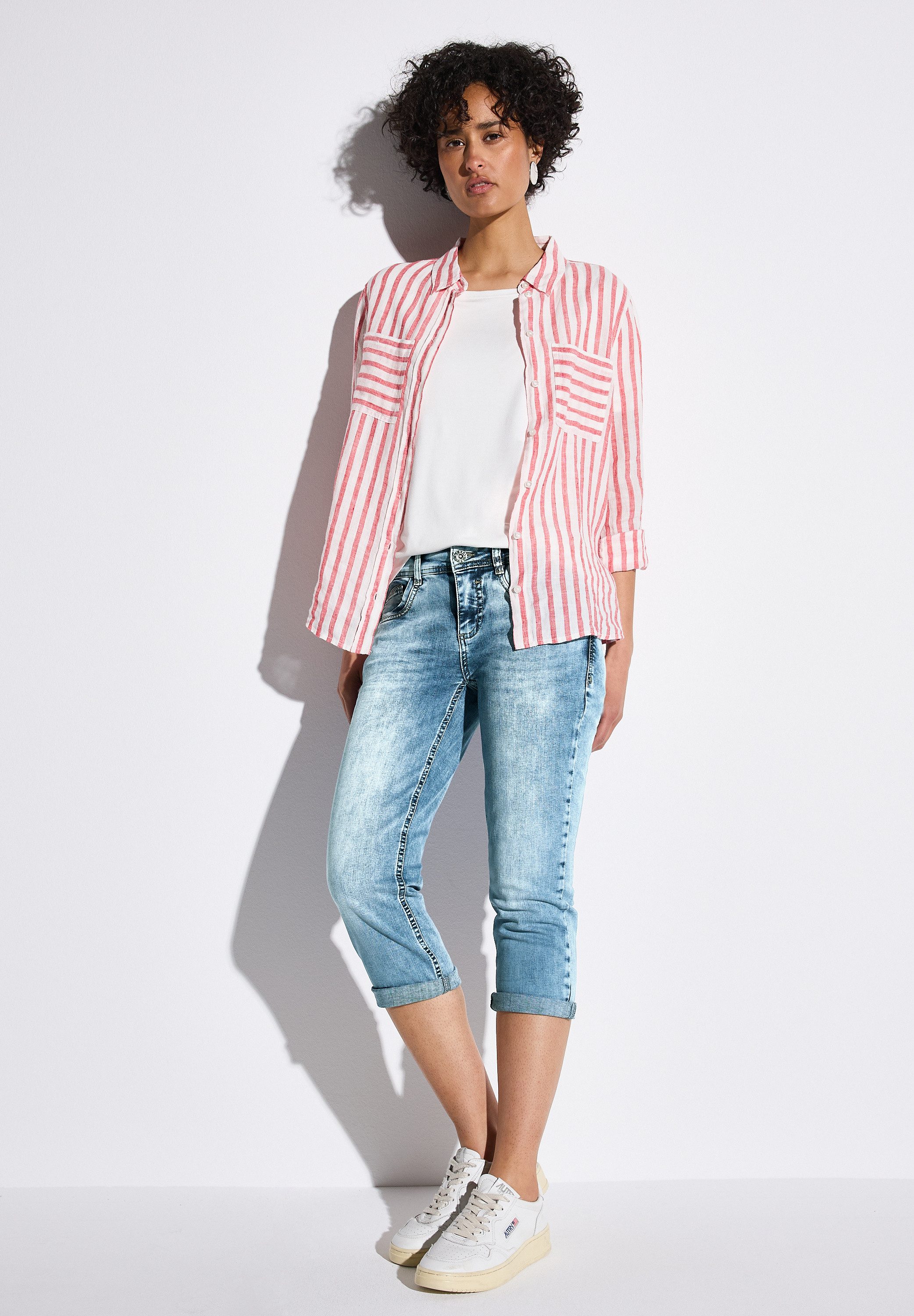STREET ONE 3/4 jeans Style Crissi met glitterdetail