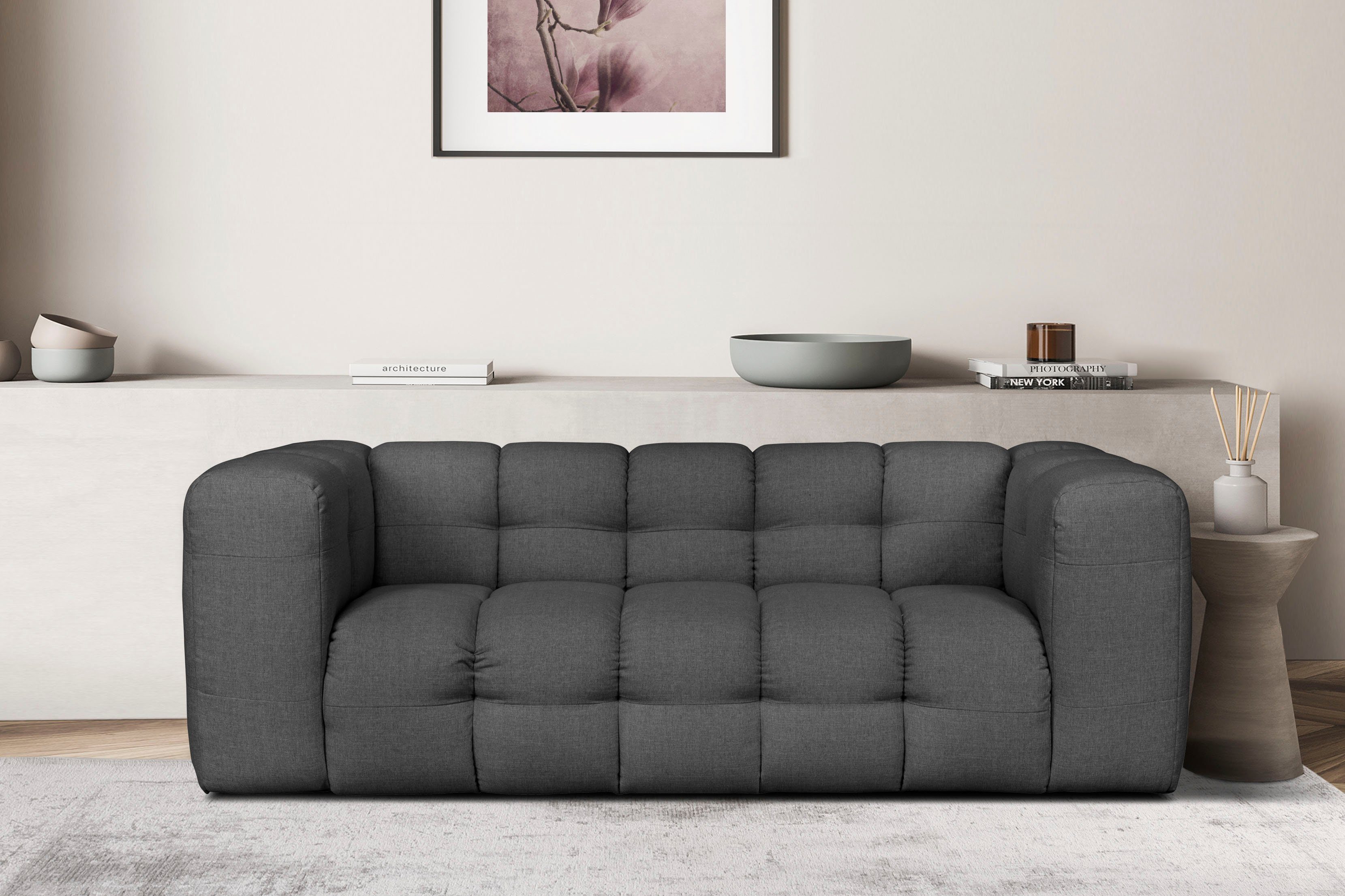 LeGer Home by Lena Gercke 3-zitsbank TALISHA designerbank, moderne quilt, afmetingen B/D/H: 229/110/75 cm