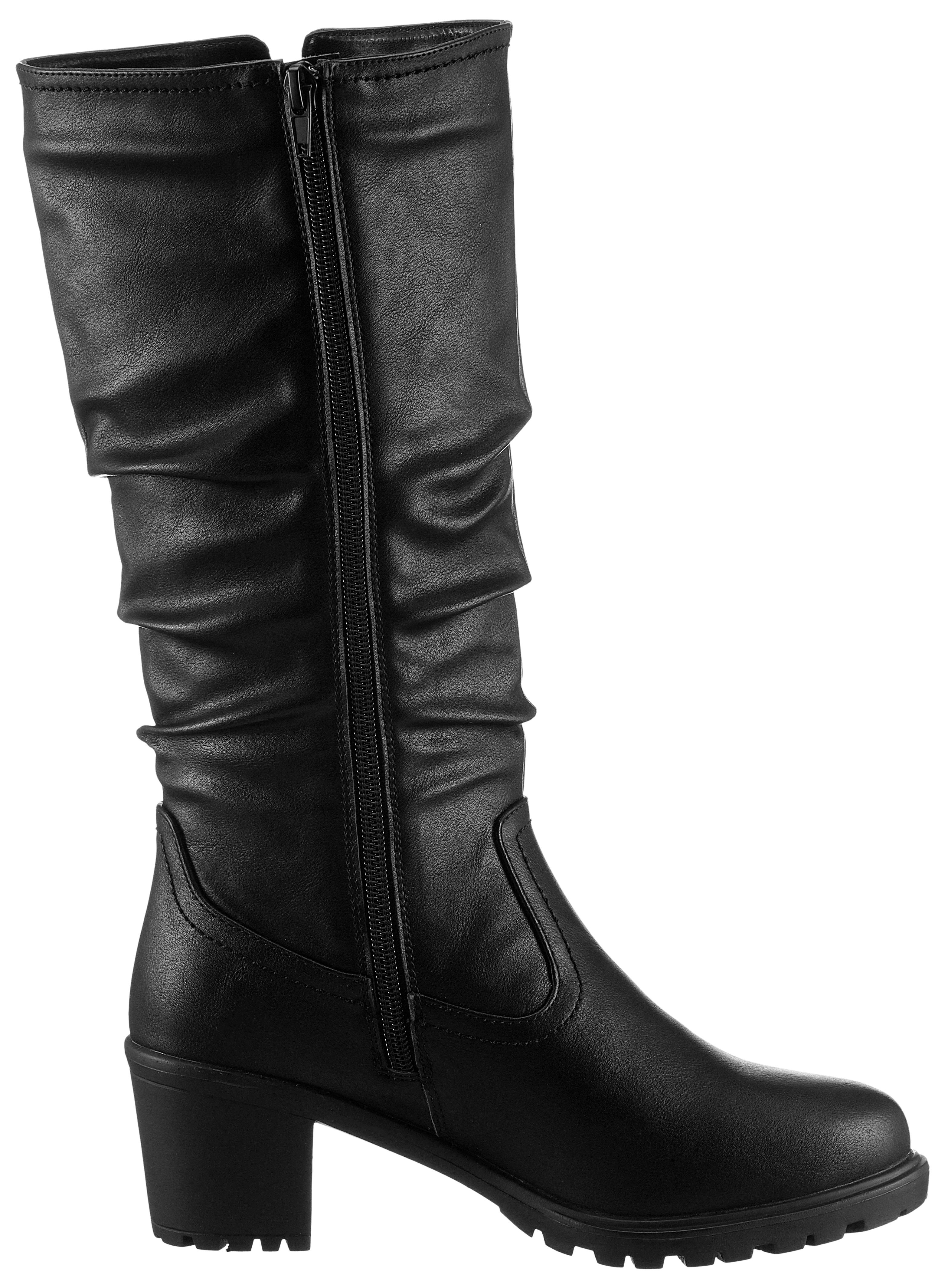Aniston SHOES Laarzen met slouchy schacht met plooien - nieuwe collectie