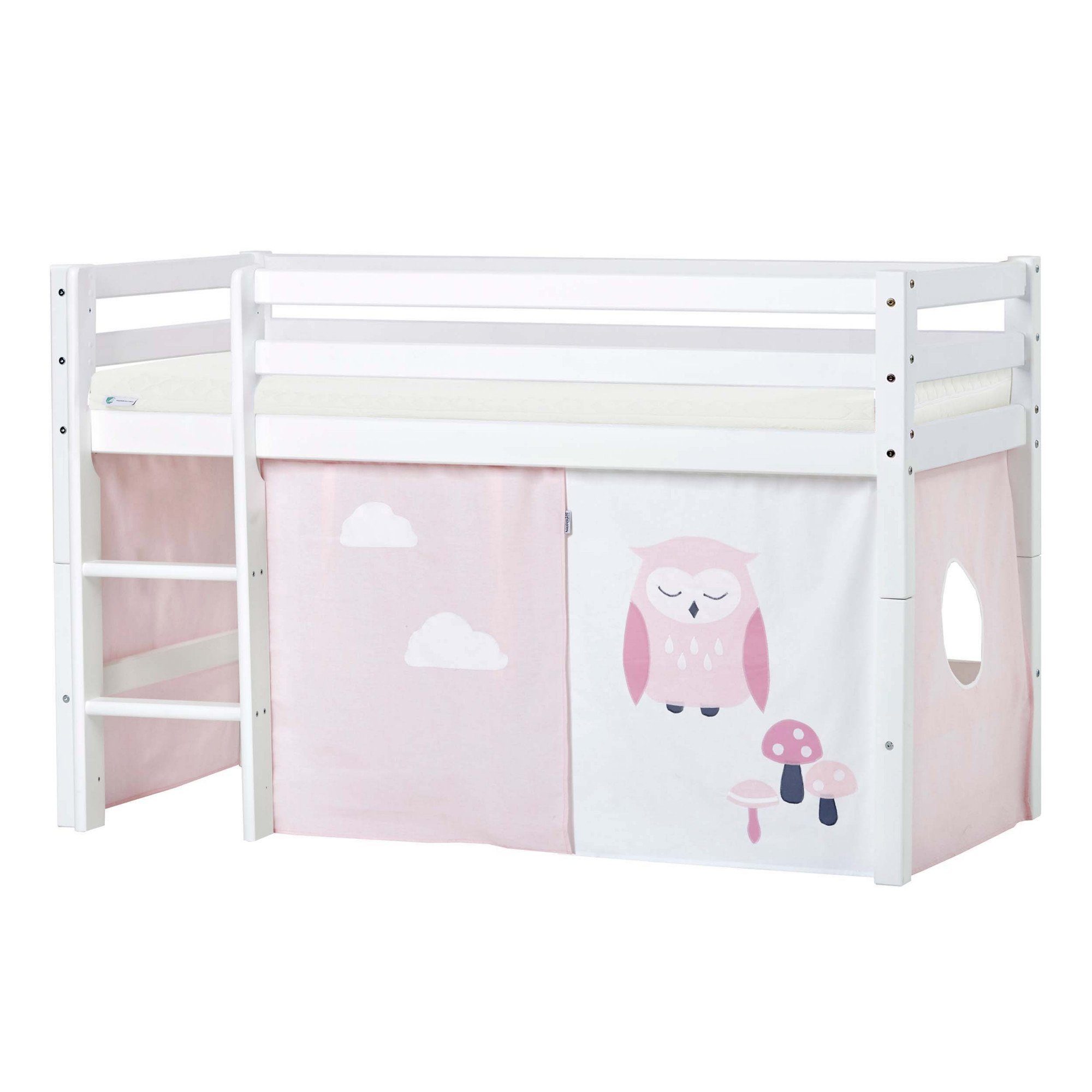 Hoppekids Hoogslaper ECO Dream, kinderbed, speelbed, halfhoog bed van massief hout