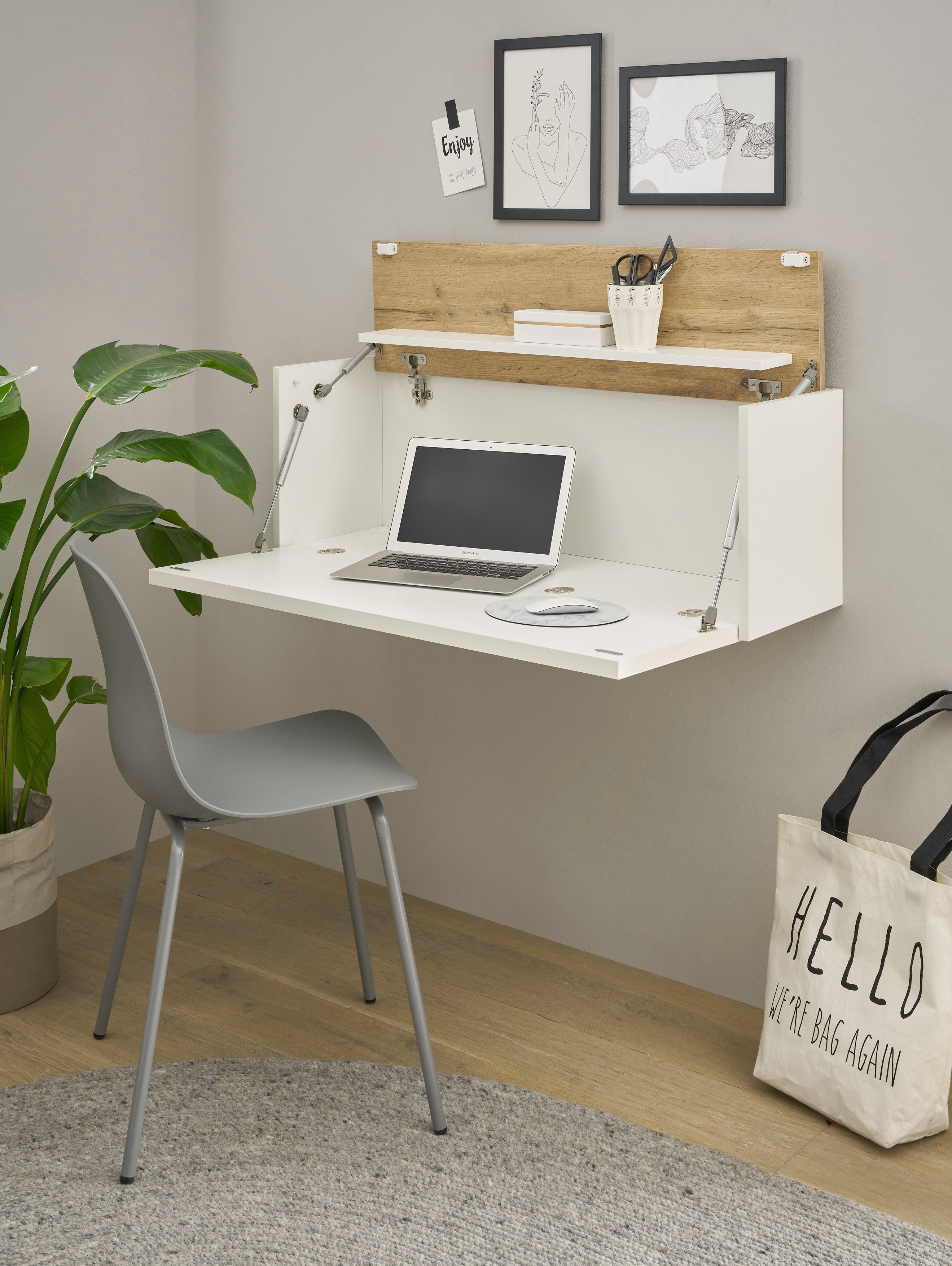 INOSIGN Wandsecretaire City/Giron tijdloos modern, gezellig thuiskantoor, breedte 100 cm