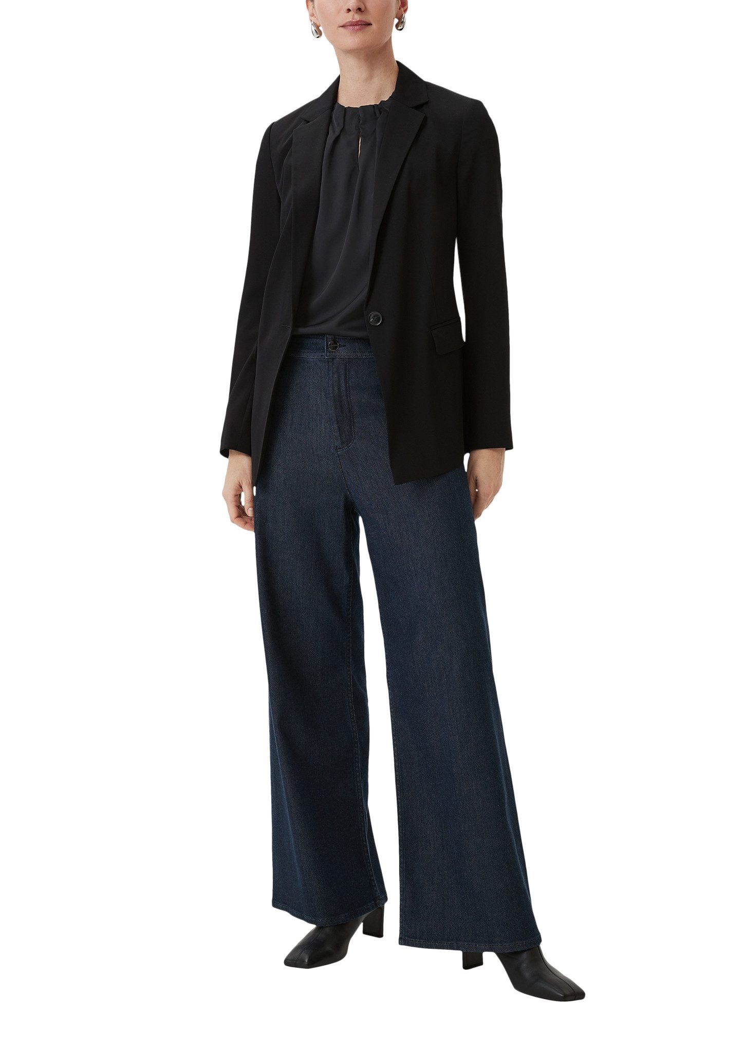 Comma Satijnen blouse met ruches