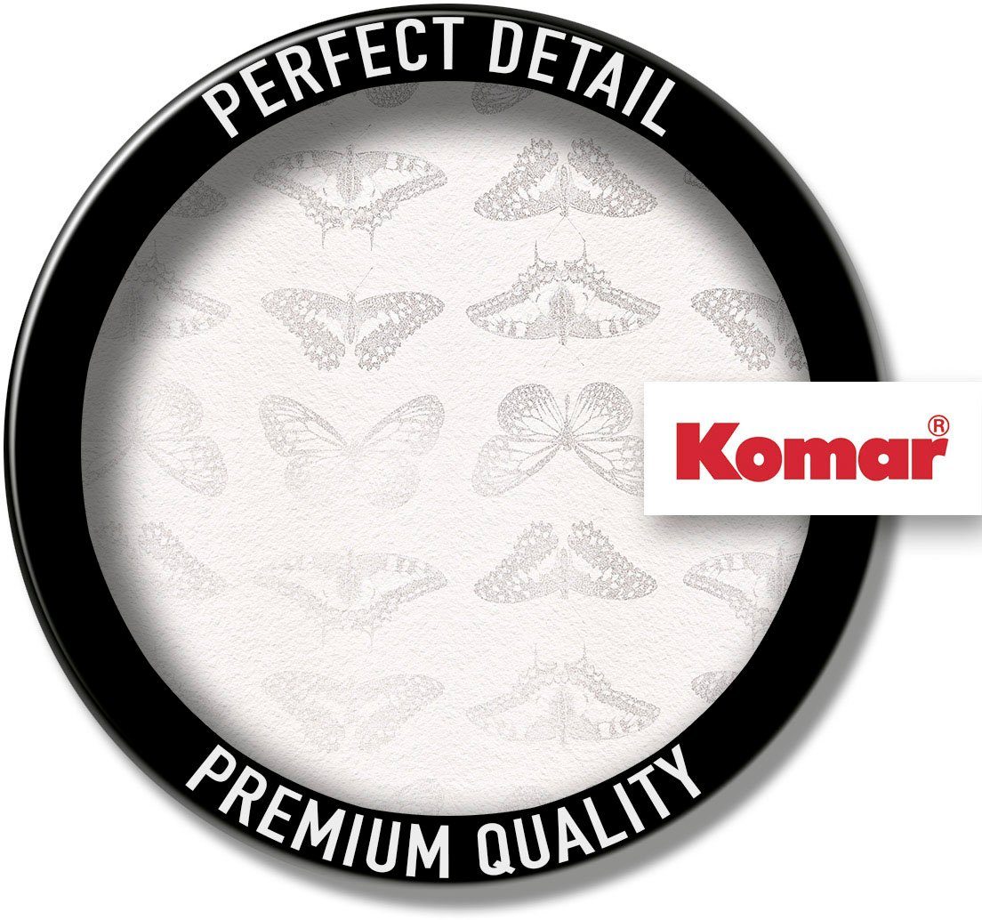 Komar Vliesbehang Digitale print vlies - Mur de Papillons - Afmeting 200 x 250 cm (1 stuk)