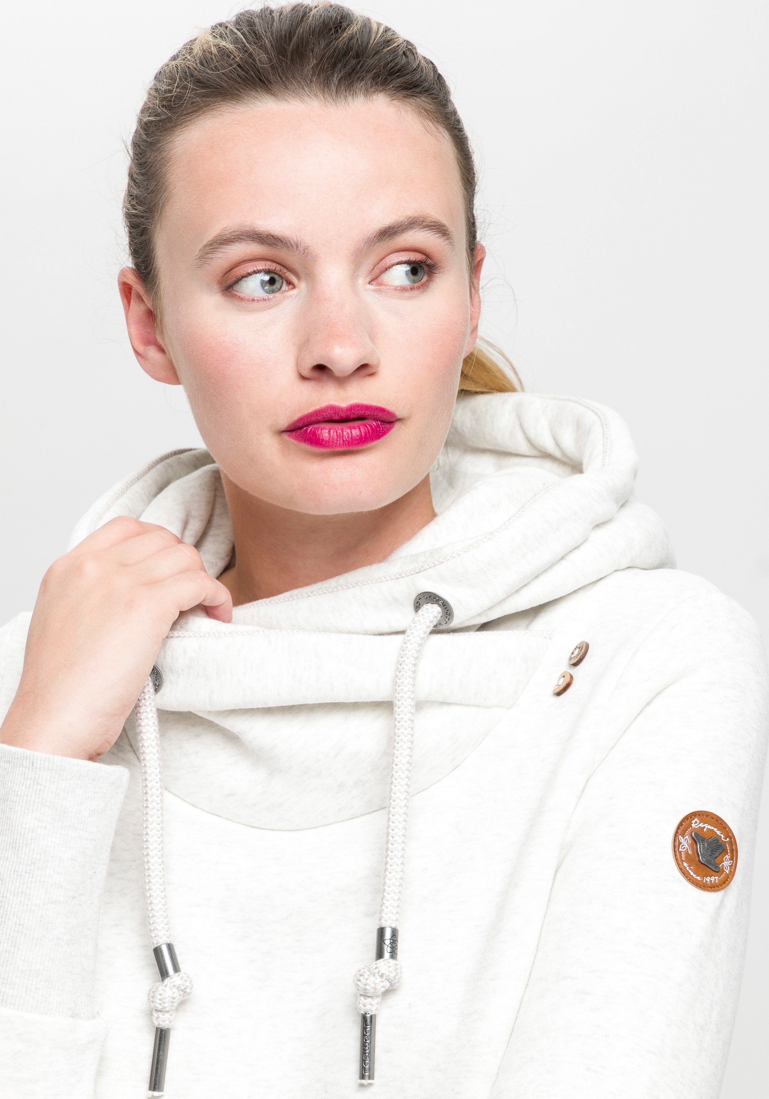 Ragwear Hoodie GRIPYBUTTON Sweater met rustieke koordaccenten