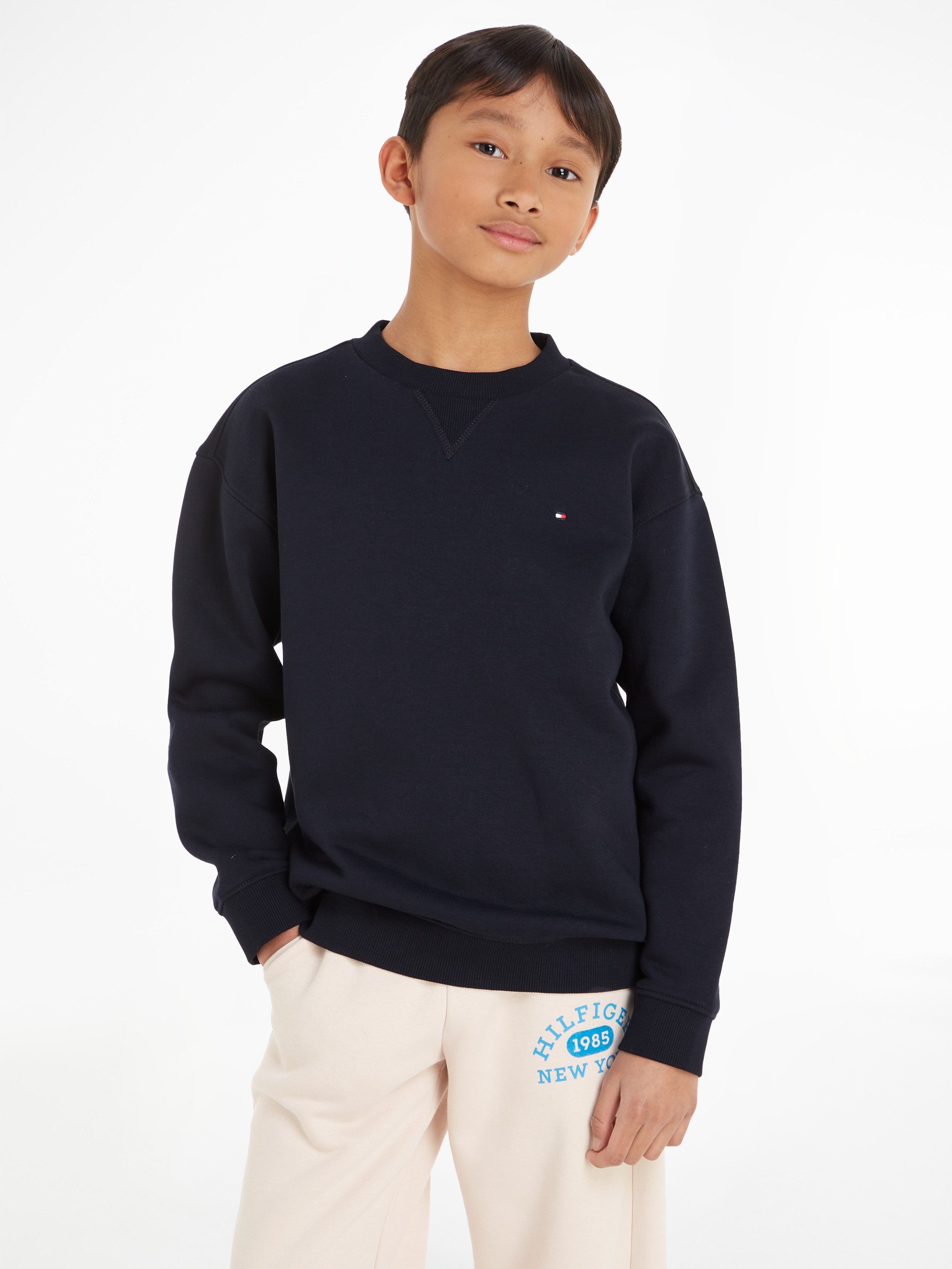 Tommy Hilfiger Sweatshirt U TIMELESS SWEATSHIRT Kinderen tot 16 jaar, logo-vlag, ronde hals