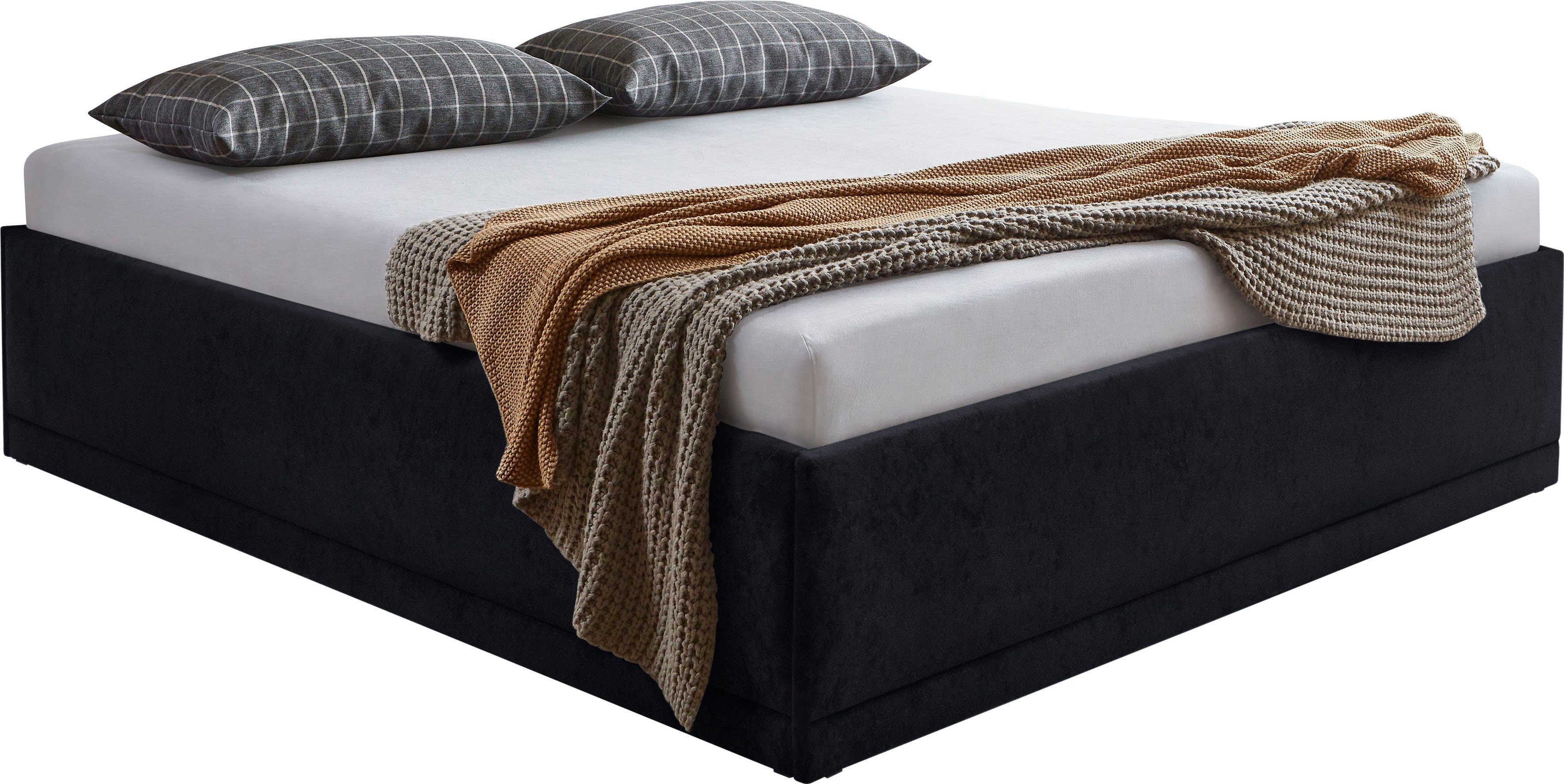 Westfalia Polsterbetten Gestoffeerd bed Texel Comforthoogte met sierkussen, bedkist bij uitvoering met matras