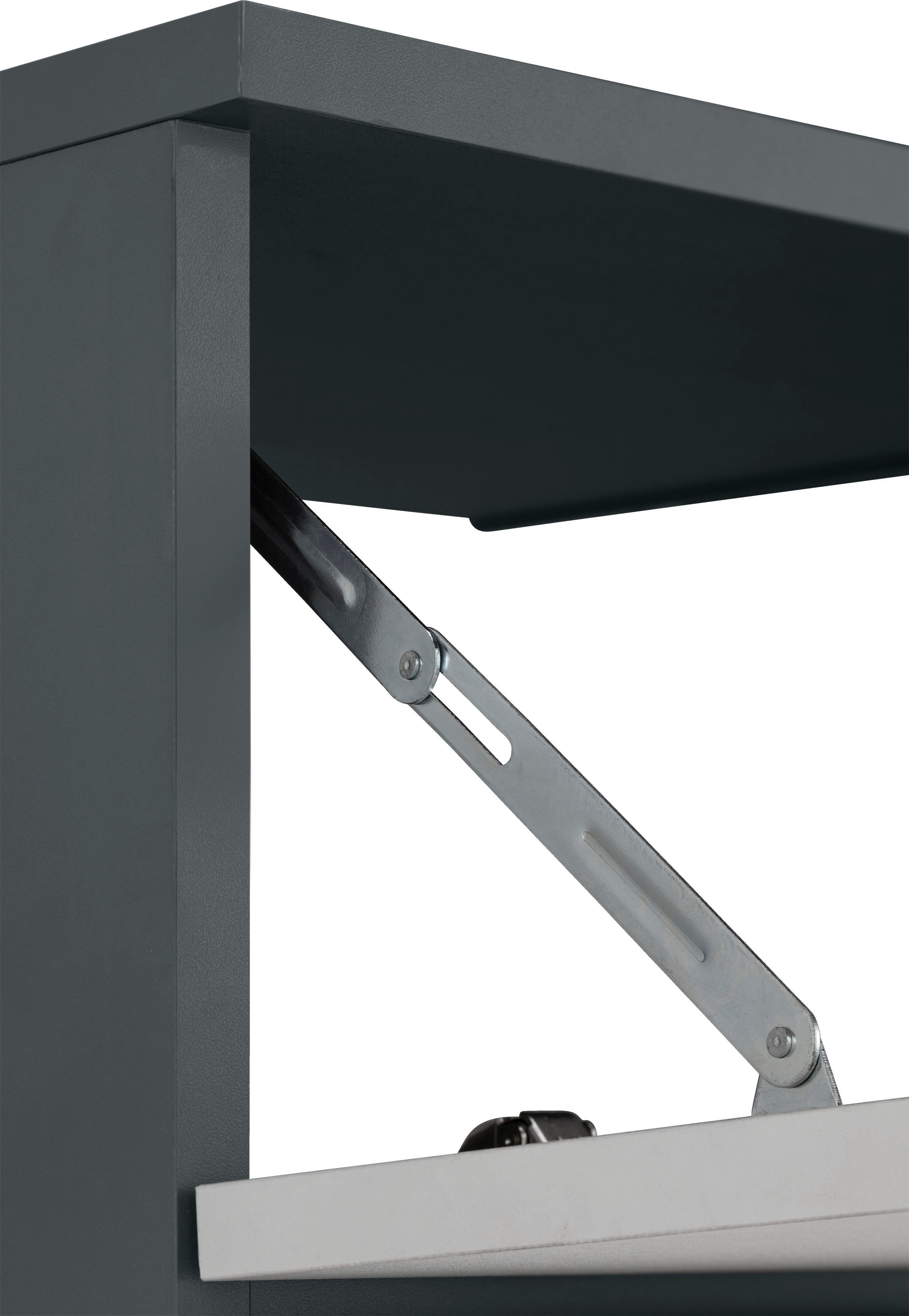 INOSIGN Wastafelonderkast Skara met klep en lade, zwarte grepen, breedte 80 cm, hoogte 55 cm