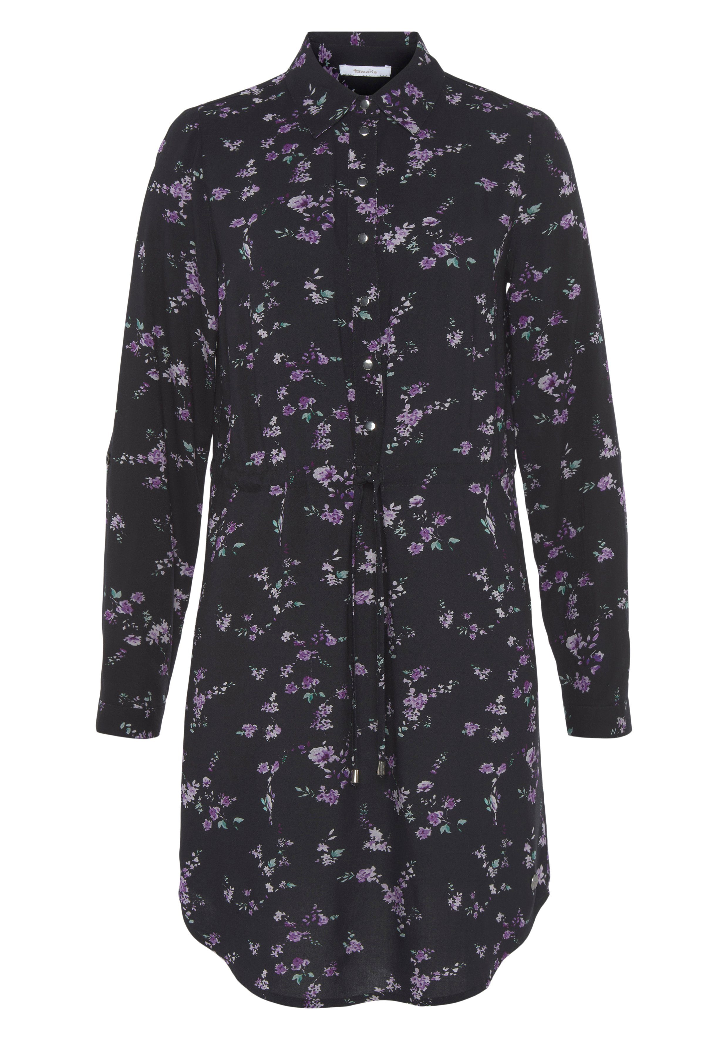 Tamaris Jurk met overhemdkraag met bloemmotief - nieuwe collectie