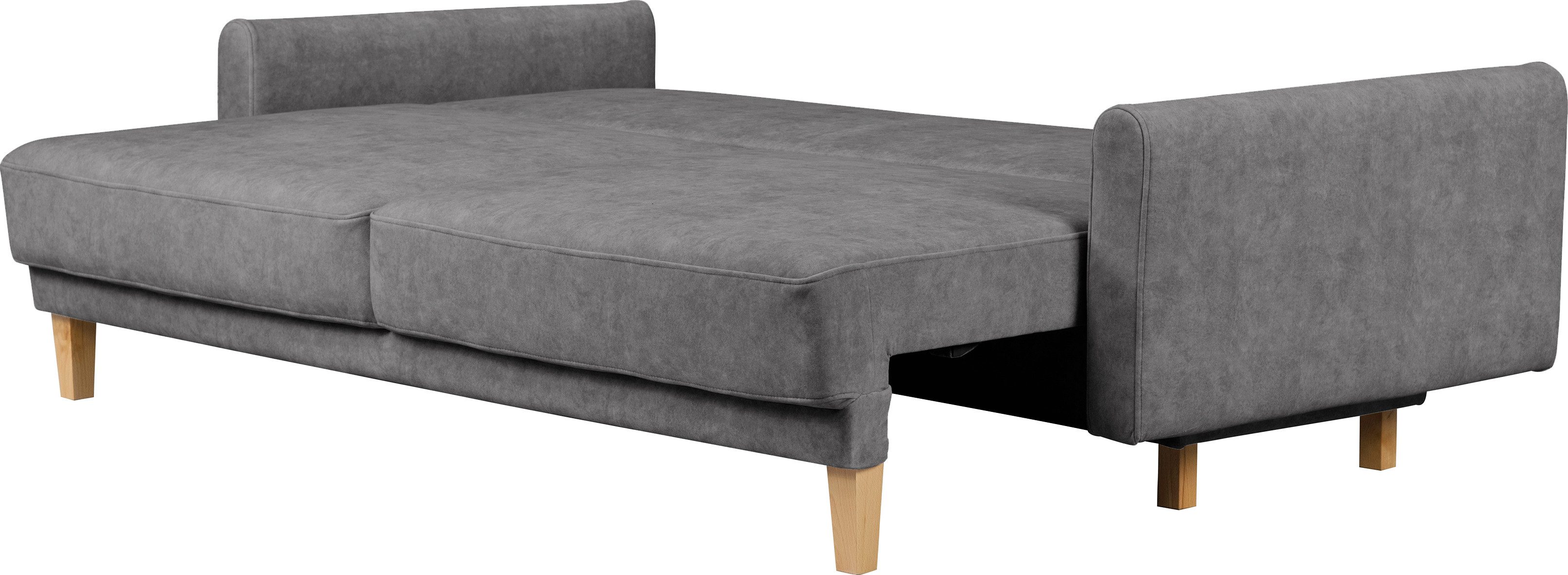 Home affaire 3-zitsbank TRIPLO optioneel slaapbank met bedlade, afmetingen B/D/H: 215/100/89 cm