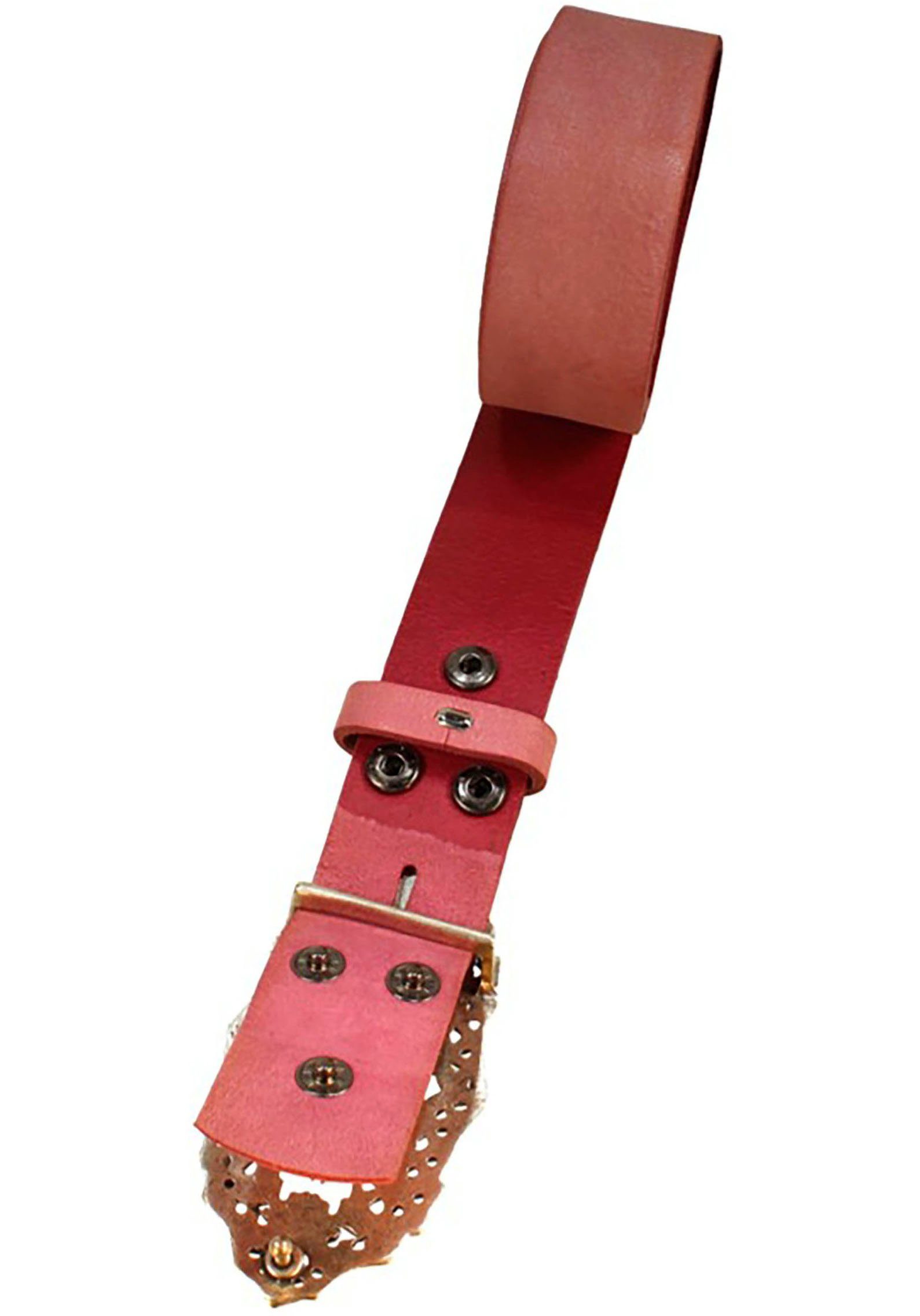 RETTUNGSRING by showroom 019° Leren riem met verwisselbare sluiting "bloemenrij"