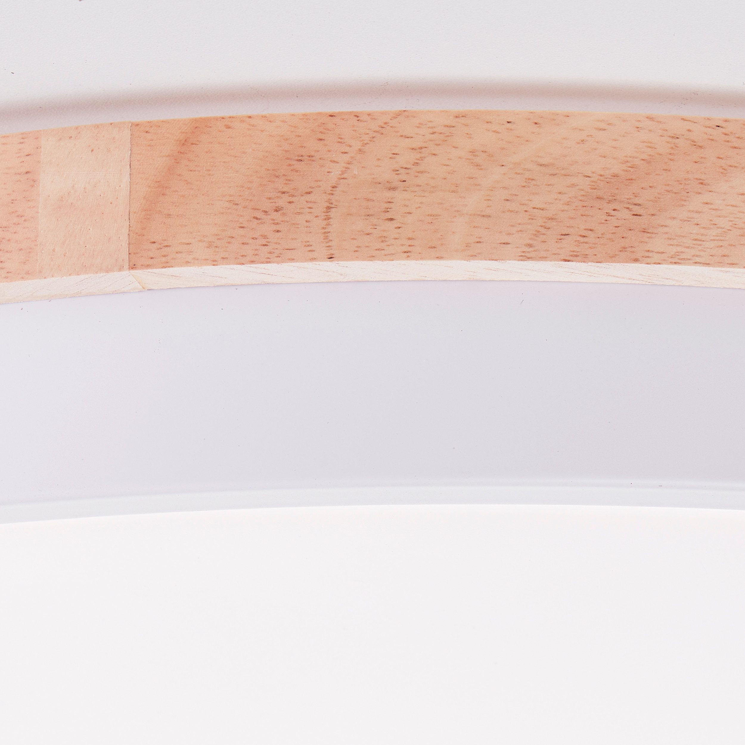 Brilliant Leuchten Led-plafondlamp Baarlo Ø 50 cm, 4500 lm, 3000-6500 K, dimbaar, afstandsbediening, hout/metaal