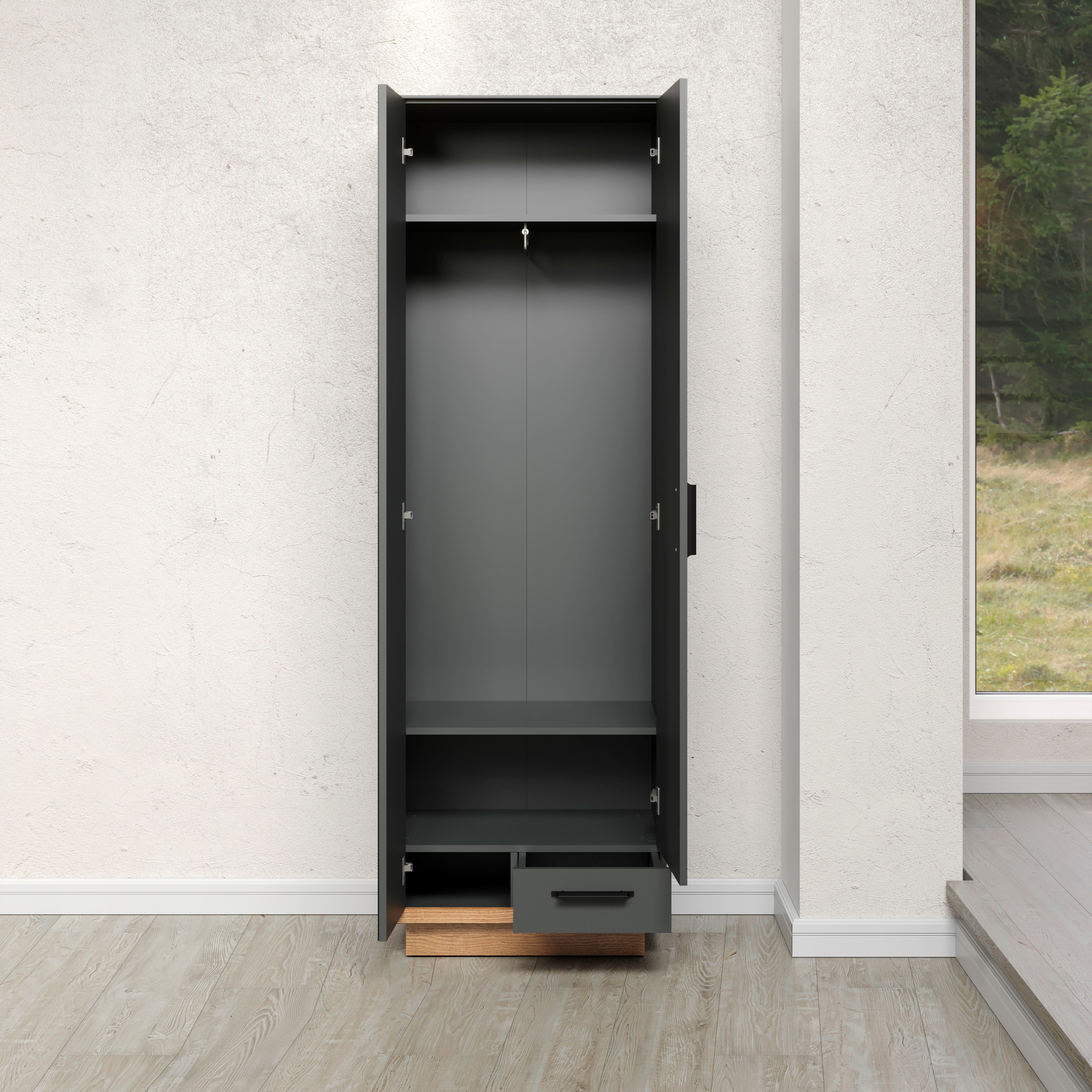 INOSIGN Kledingkast Premont Elegante hal kast op een sokkel - Soft-Close - Met frontspiegel (1 stuk)