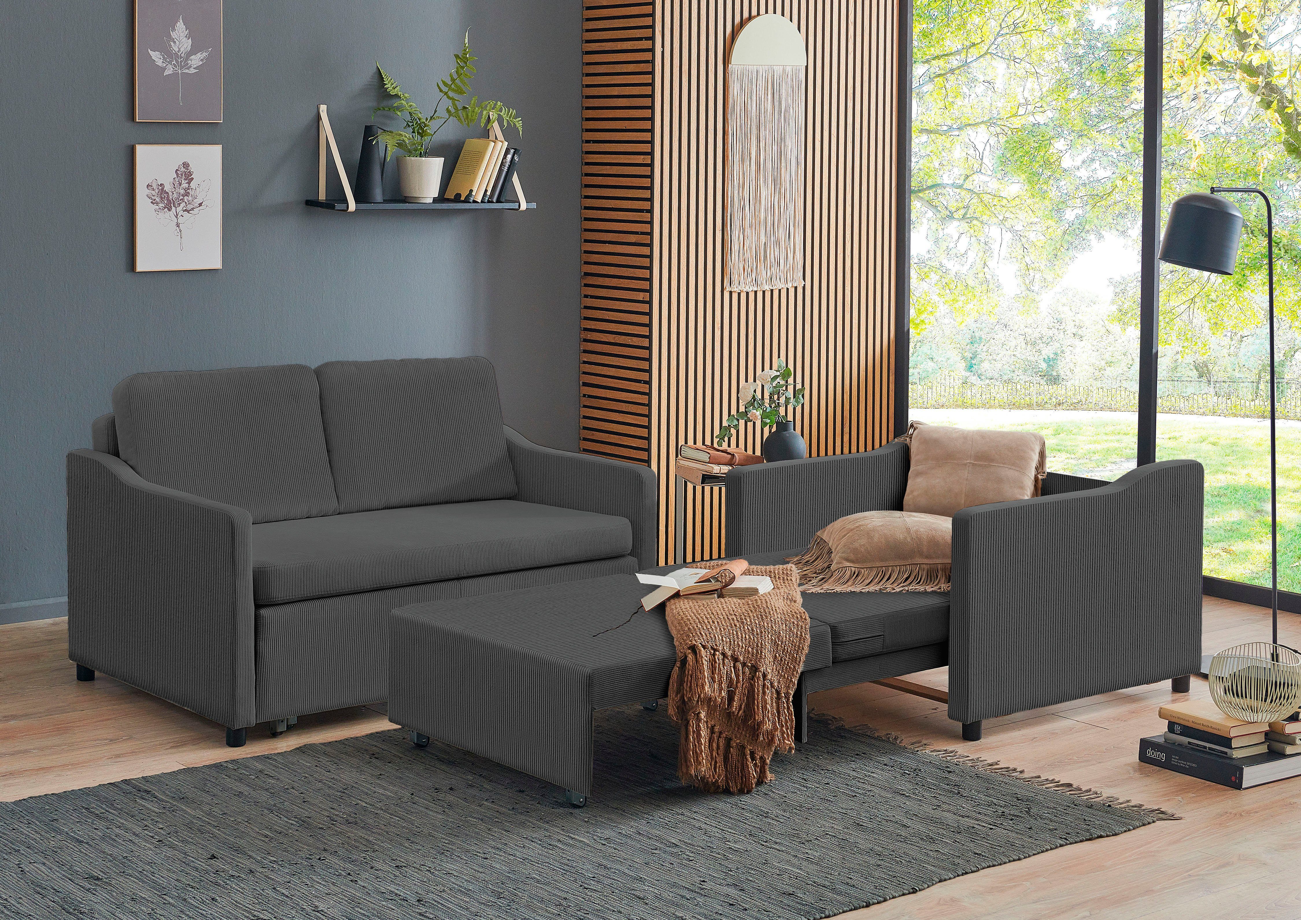 ATLANTIC home collection XXL-fauteuil Anella met cordbekleding, met slaapfunctie, vrij plaatsbaar