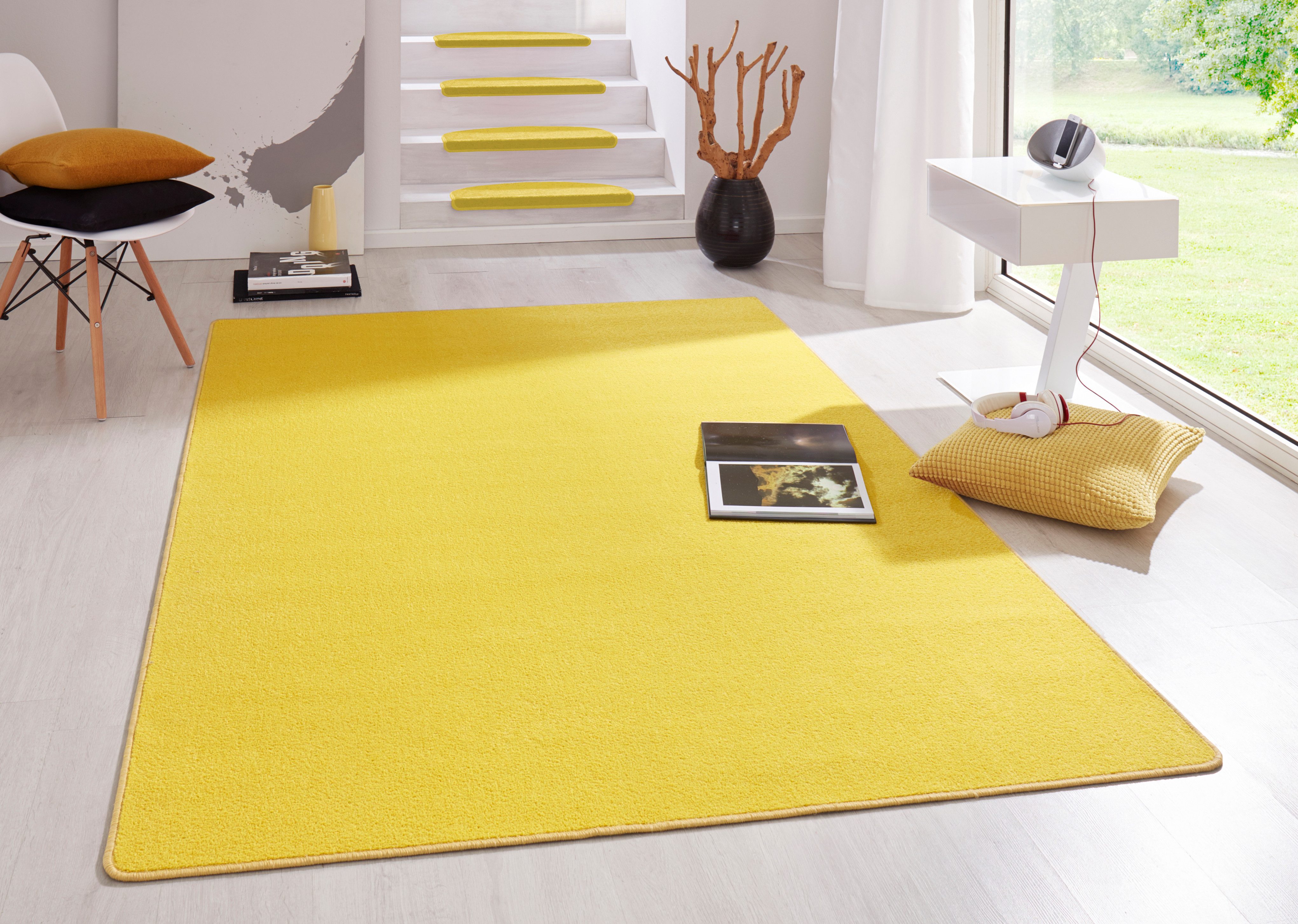 HANSE Home Vloerkleed Fancy Kortpolig, loper, effen, geketteld, woonkamer, slaapkamer, eetkamer
