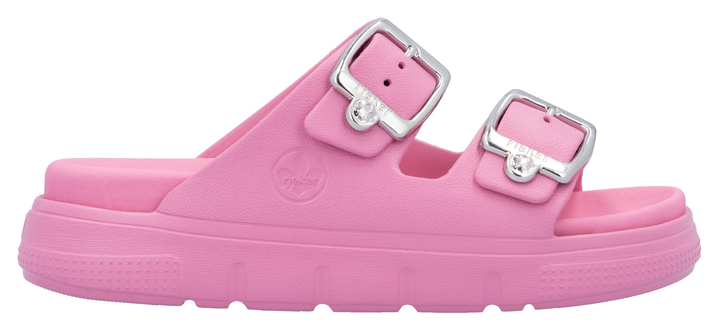 Rieker Slippers , plateau, zomerschoen, slippers in breedte g (=wijd)