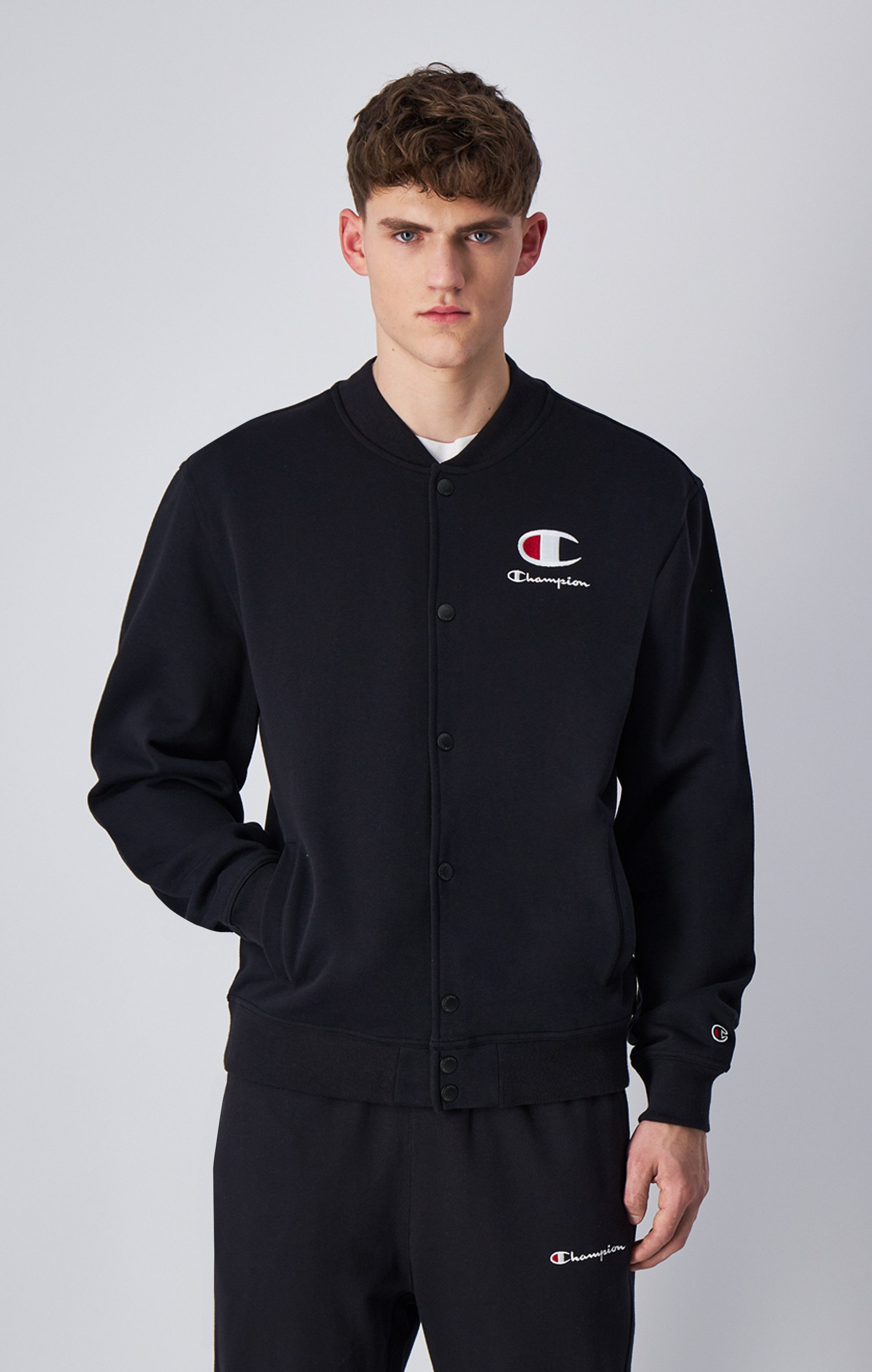 Champion Sweatshirt Bomber Sweatshirt heren sweaters maat M (48/50) zwart