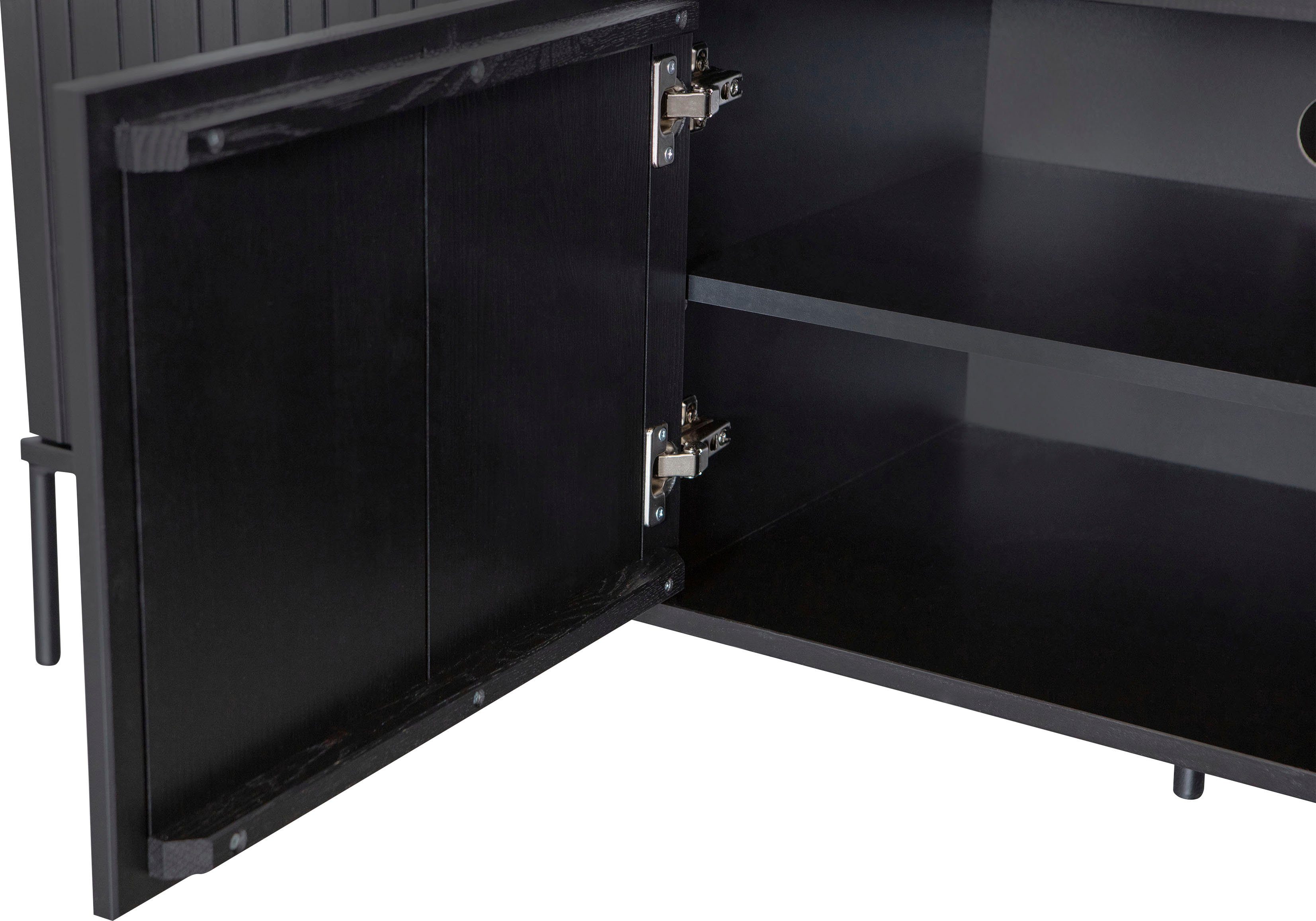 WOOOD Dressoir New Gravure, TV-commode, breedte 100 cm of 150 cm Commode hoogte 56 cm, met grafische reliëfdeuren, veel opbergruimte