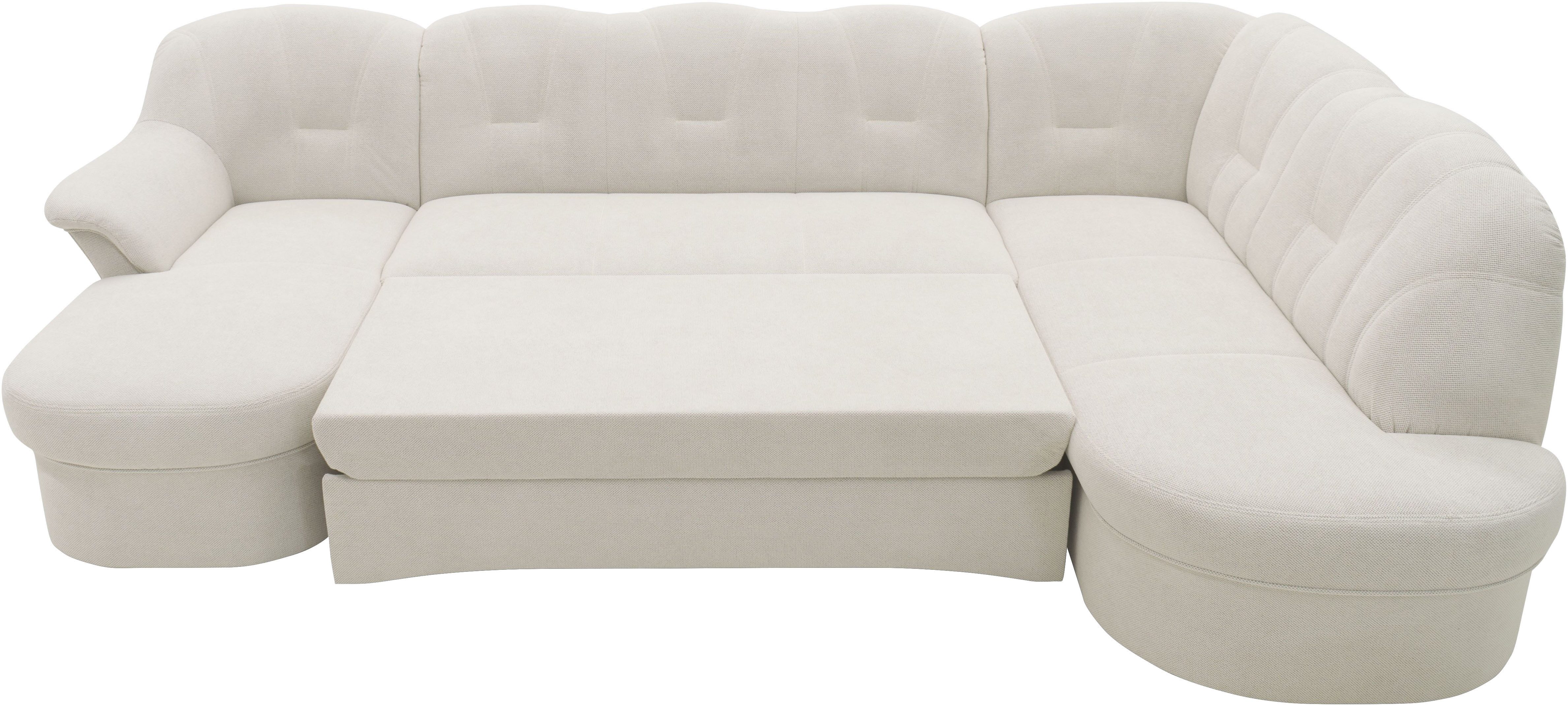 DOMO collection Zithoek Flores ook in leren bekleding, B/D/H: 293/180/86 cm, U-vorm (3 stuks)