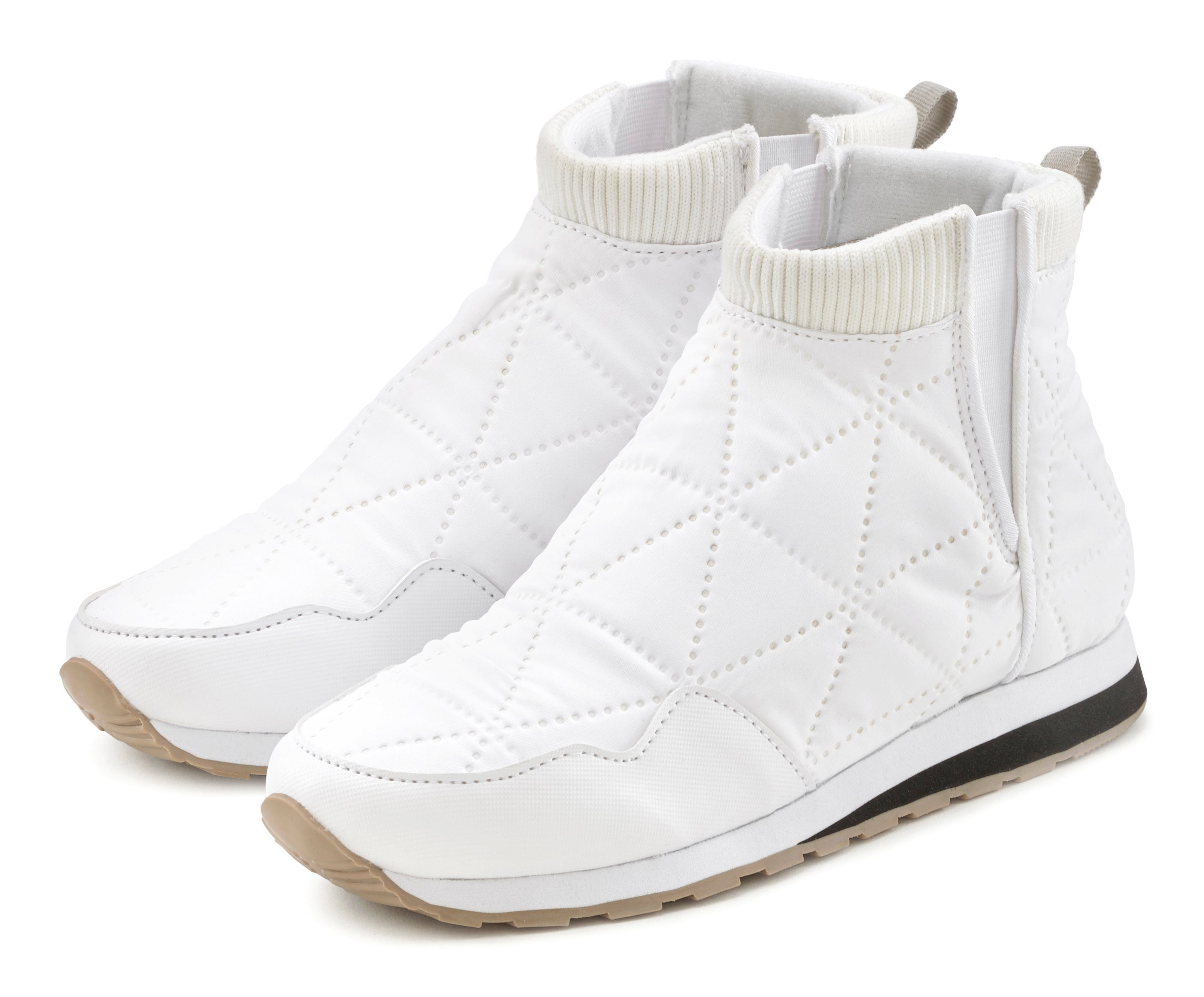 Vivance Winterlaarsjes in modieuze quilt-look, ankle boots, outdoor laarzen, sneakers dames winterlaarsjes maat 43 EU wit