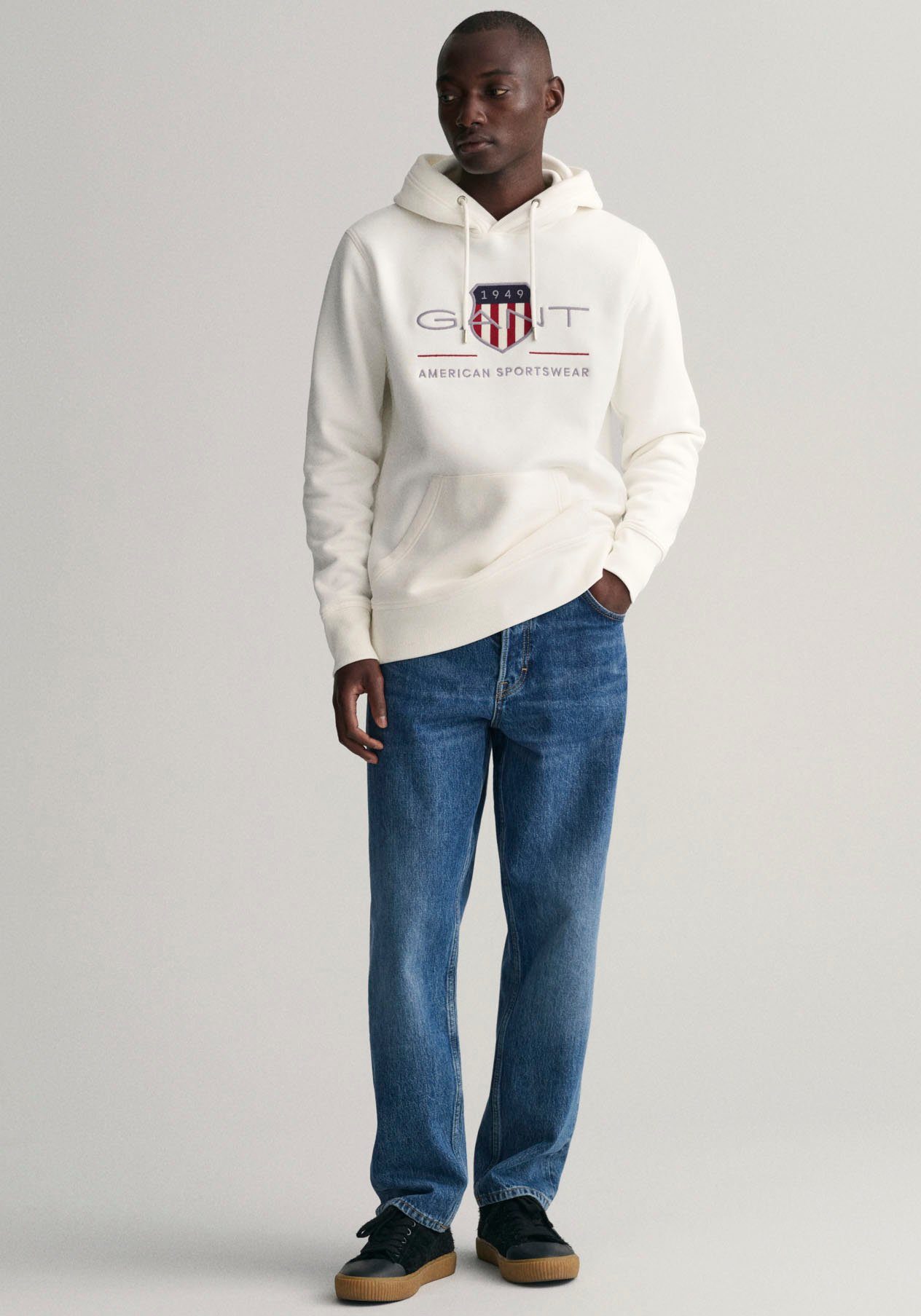Gant Hoodie REG ARCHIVE SHIELD HOODIE met modieuze logo-borduursel op de borst