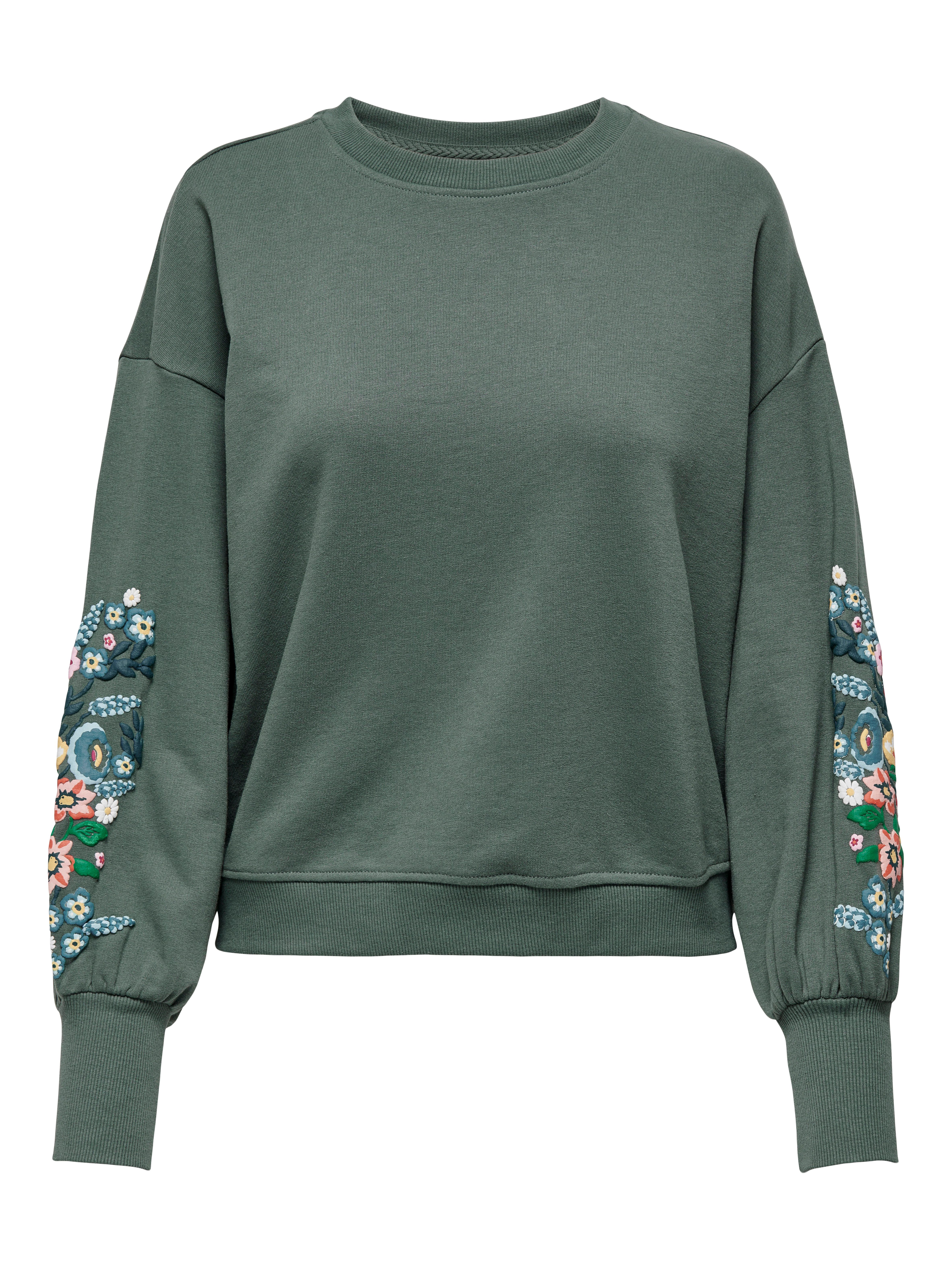 Only Sweatshirt ONLBROOKE L/S O-NECK FLOWER SWT