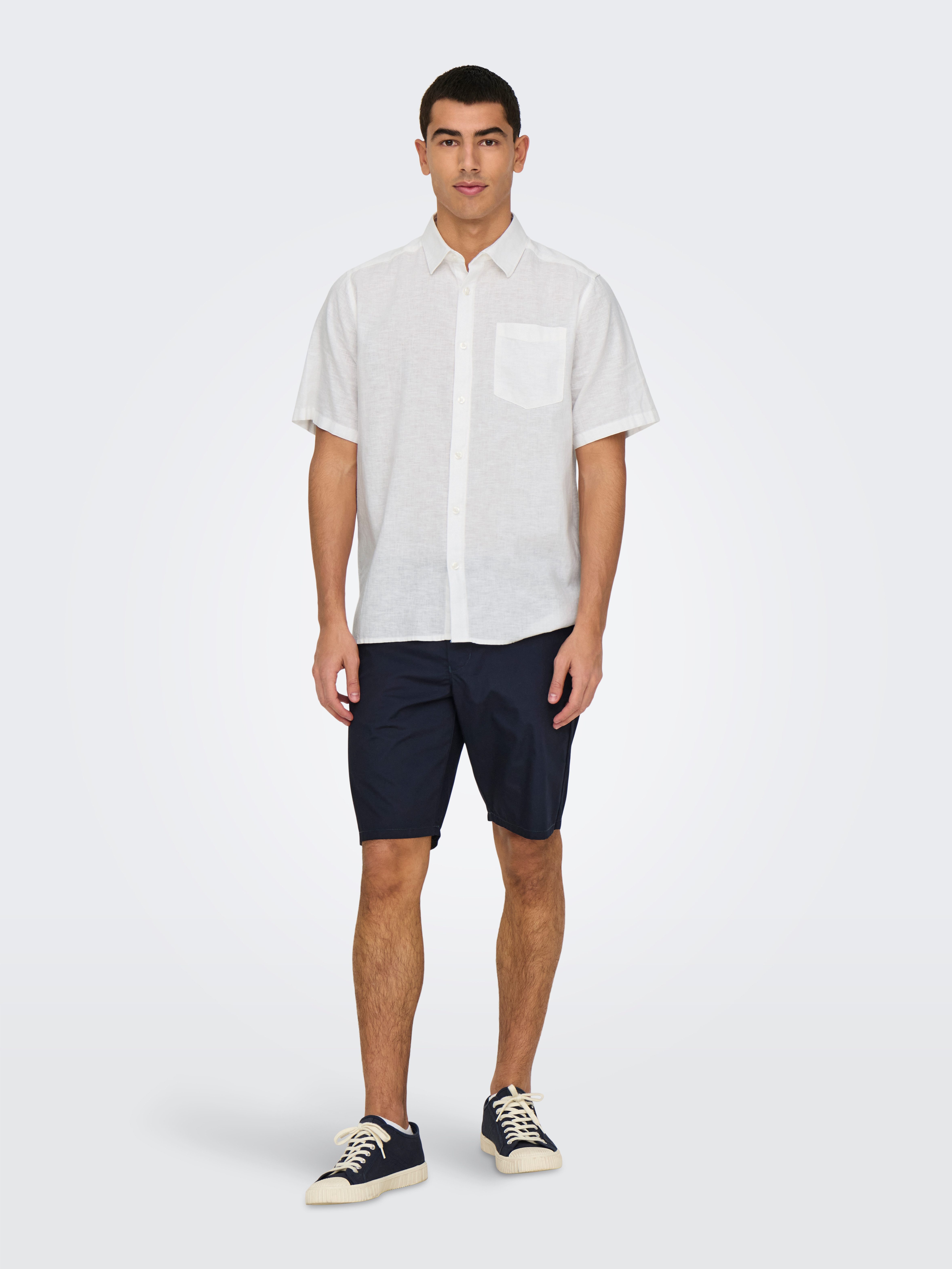 ONLY & SONS Overhemd met korte mouwen ONSCAIDEN LIFE REG SS 1 PKT SHIRT