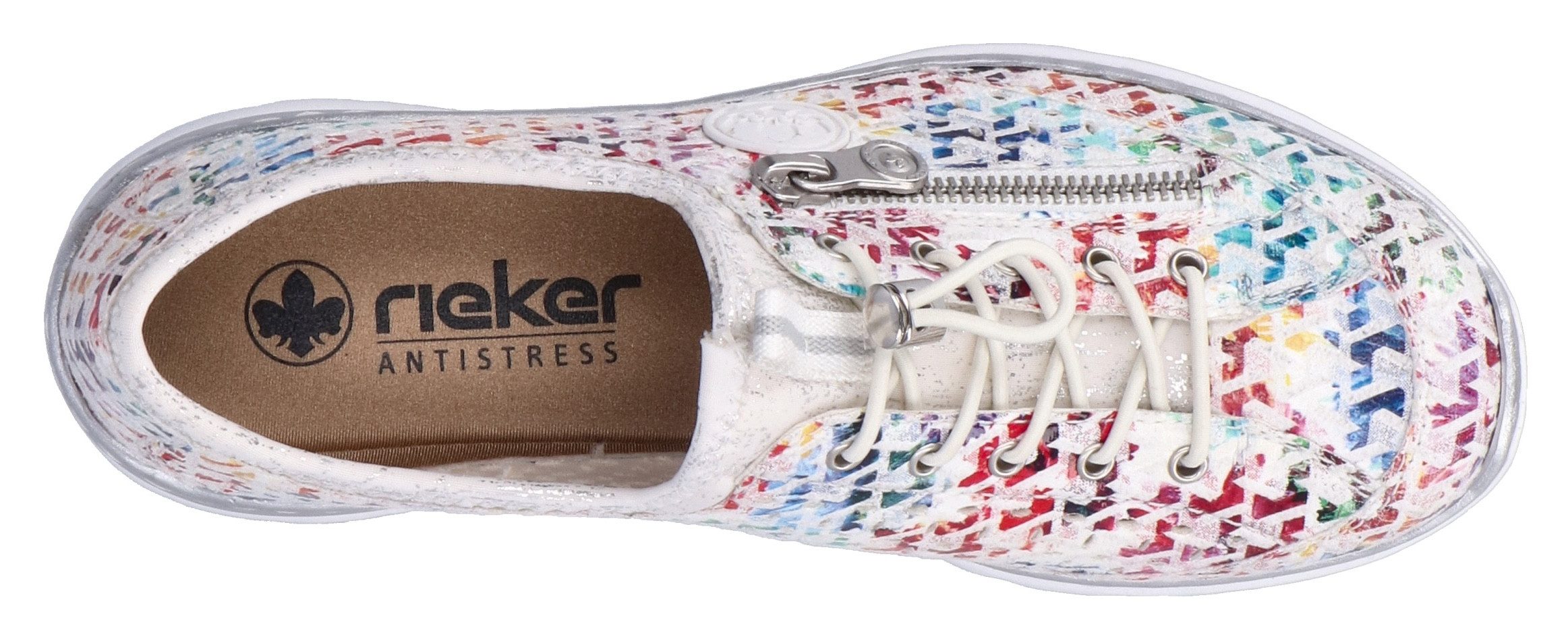 Rieker Slip-on sneakers , instapschoen, vrijetijdssneaker, lage schoen met memosoft-inrichting