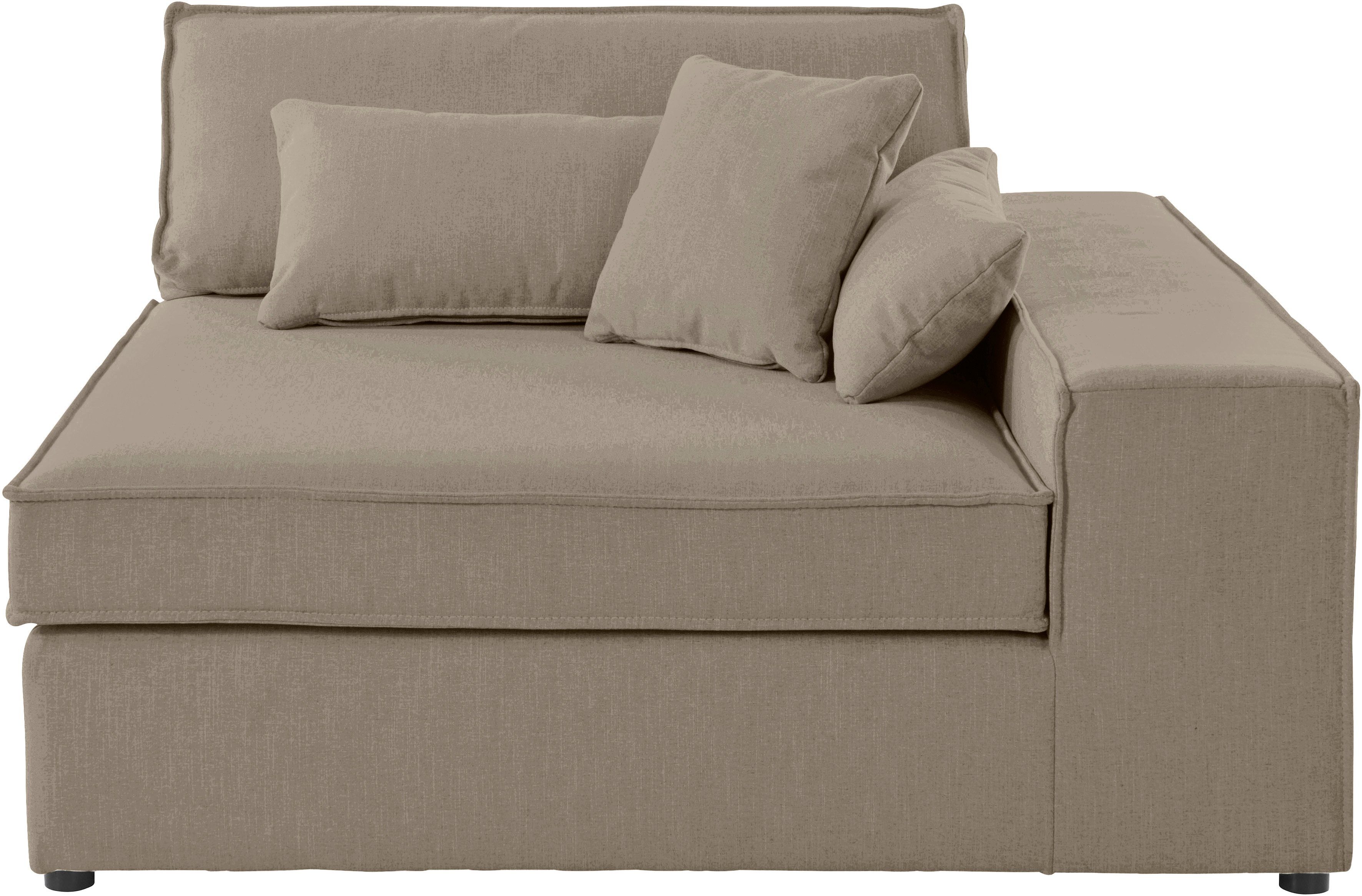 RAUM.ID Sofaelement Enid als deel van een modulaire bank, stevig zitcomfort bruin, modulaire banken, Armleuning rechts