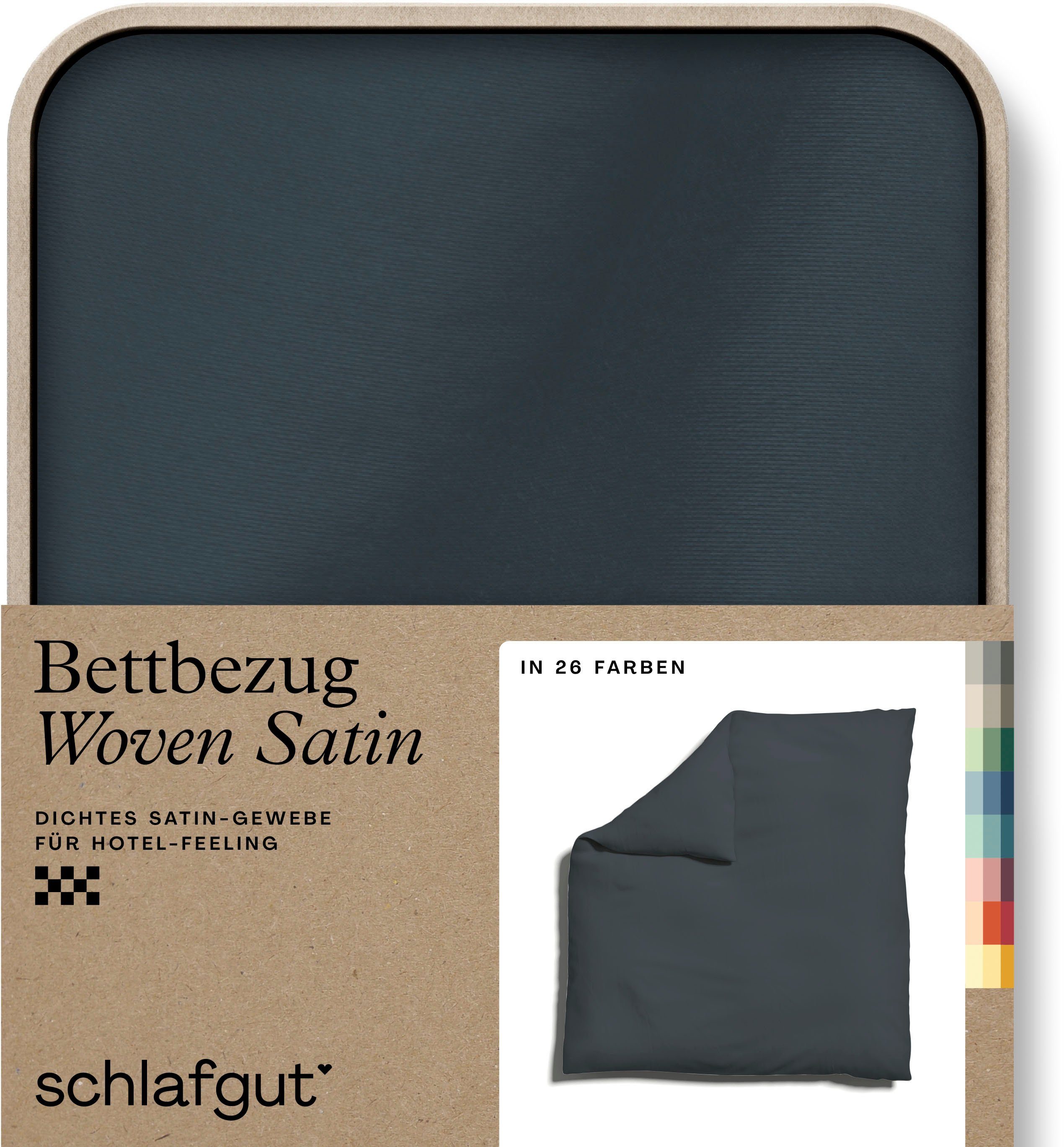 Schlafgut Dekbedovertrek Woven Satin bijzonder dicht geweven, mix & match: bijpassende kussenhoes verkrijgbaar (1 stuk) dekbedovertrekken grijs