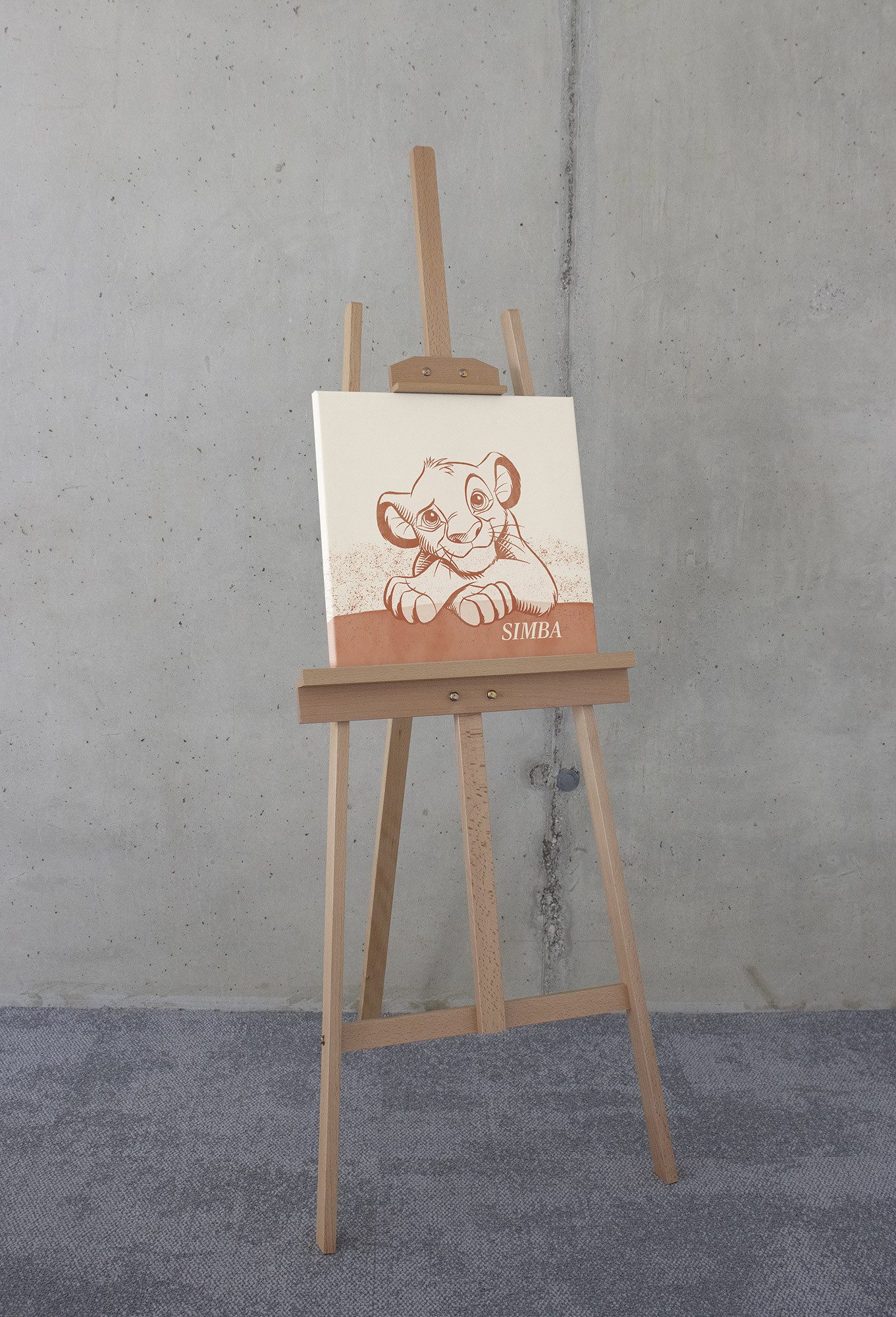Komar Artprint op linnen Disney The Lion King It´s Simba 40 x 50 cm (breedte x hoogte) - kinderkamer, decoratie (1 stuk)