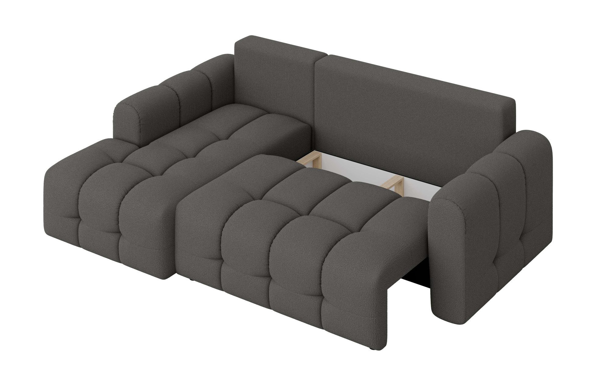 INOSIGN Hoekbank Manilla, optioneel met bedfunctie, B/D/H 265/170/91 cm L-vorm met recamiere rechts/links bestelbaar, golfondersteuning