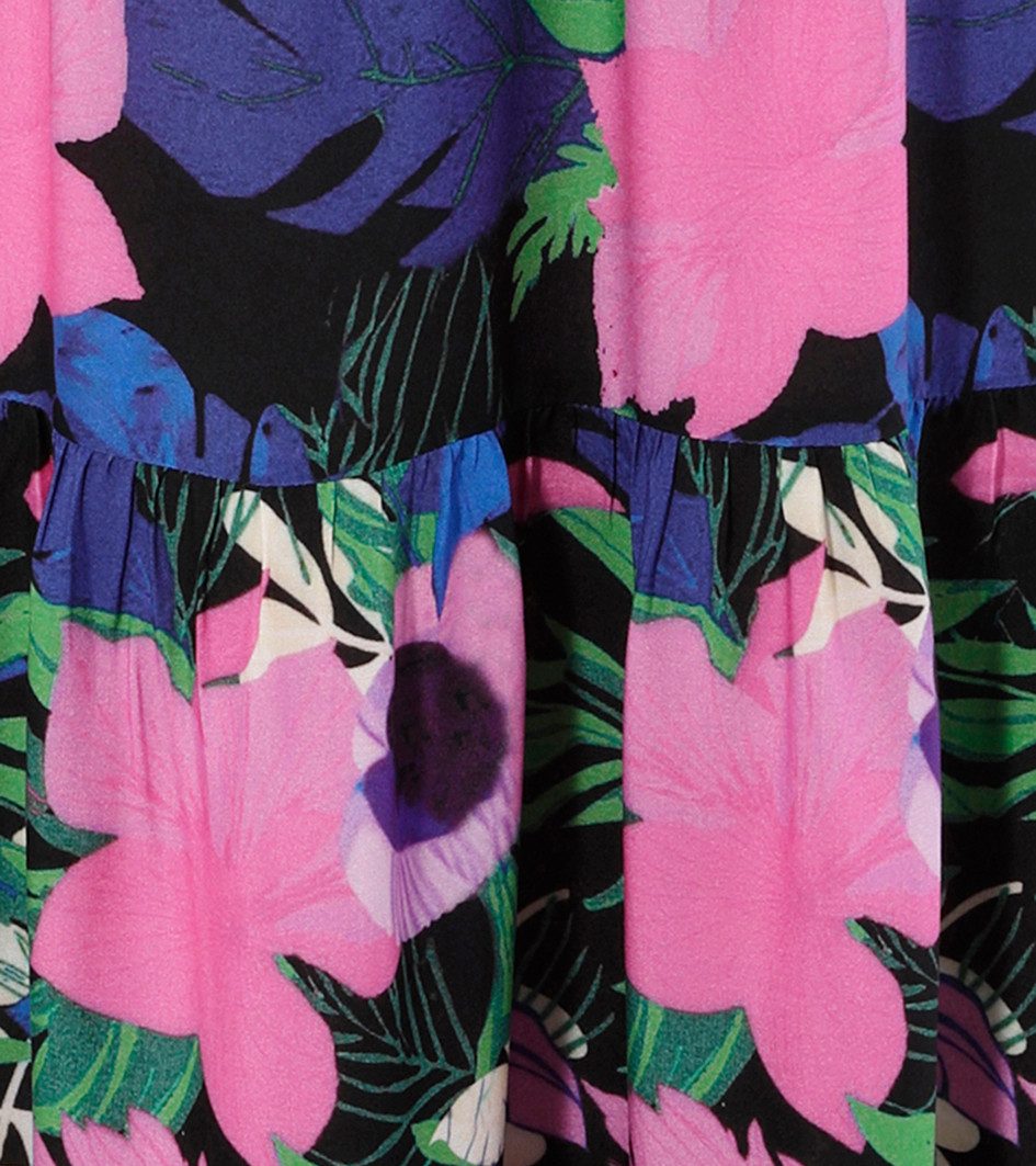 Aniston PLUS Midi-jurk met kleurrijke, grootschalige bloemenprint - nieuwe collectie
