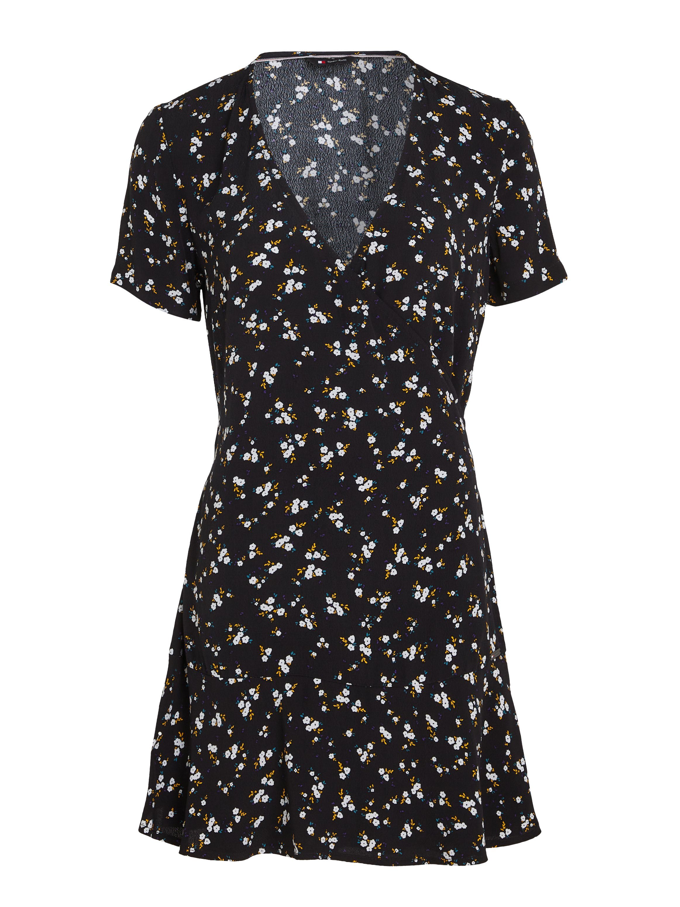 TOMMY JEANS Wikkeljurk TJW FLORAL RUFFLE WRAP DRESS