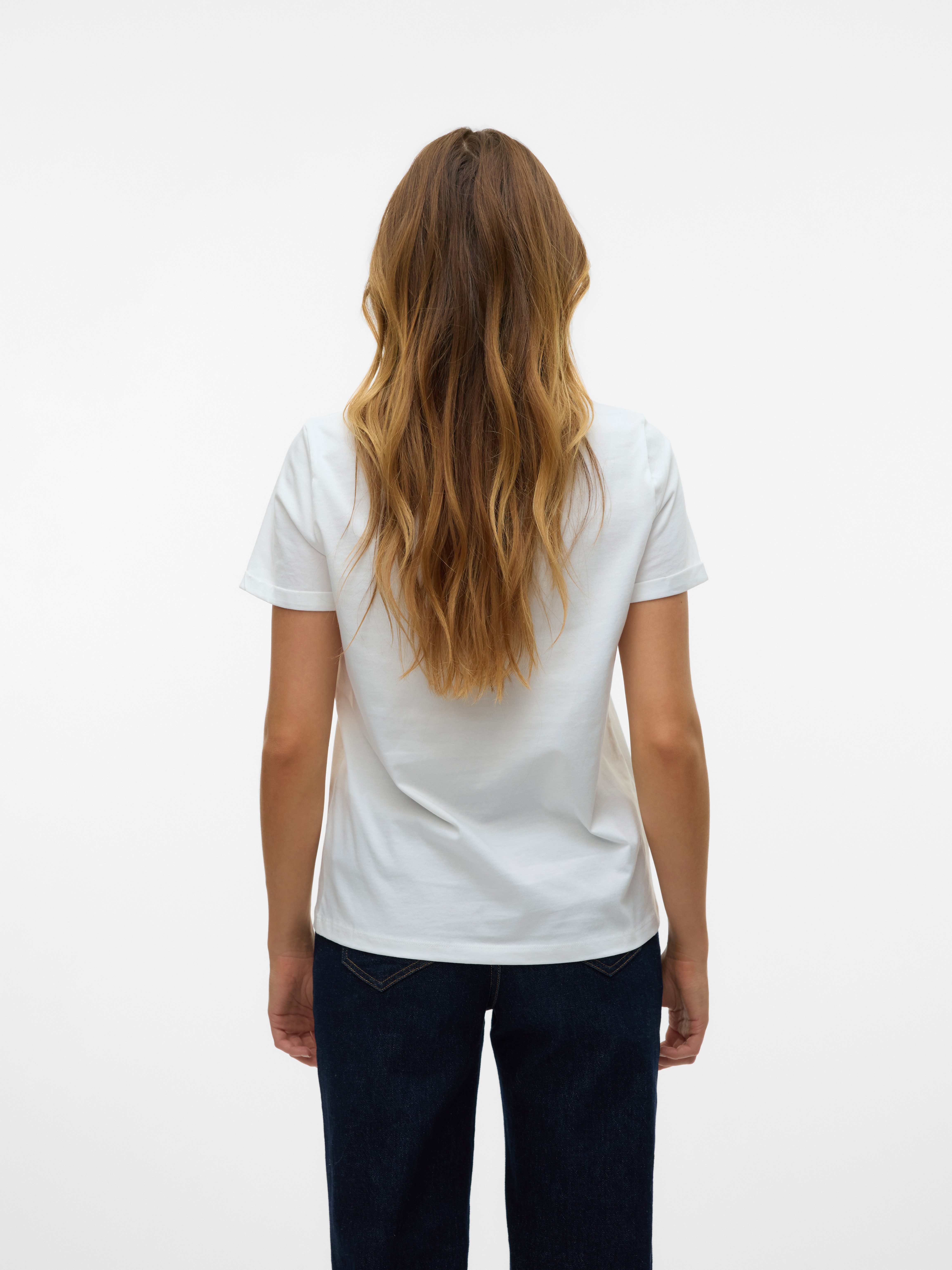 Vero Moda Shirt met korte mouwen VMBITONA S/S V-NECK T-SHIRT JRS BTQ GA