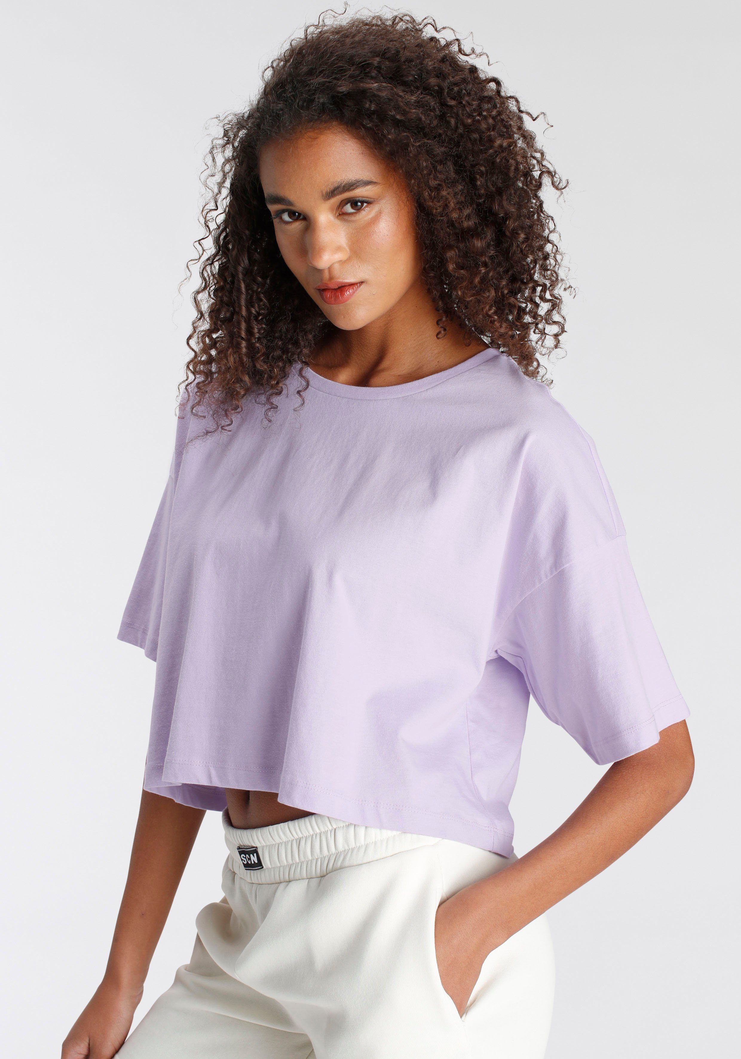 Lascana Oversized shirt met tekst op de rug