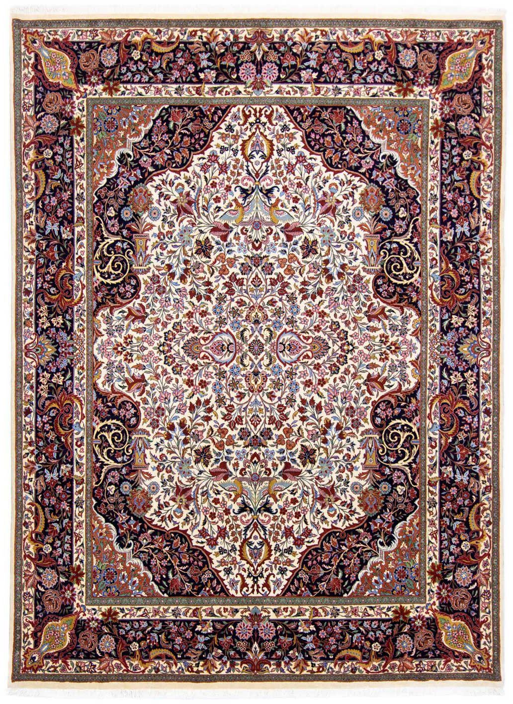 morgenland Wollen kleed Sarough medaillon beige chiaro 315 x 212 cm Uniek exemplaar met certificaat