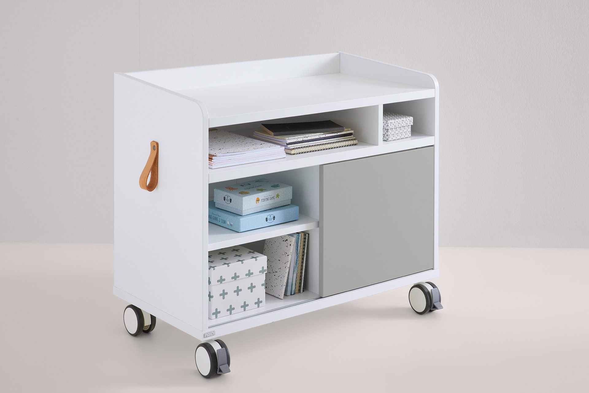 PAIDI Kinderwelten Container Rollcaddy S met schuifdeur en 2 vergrendelbare wielen