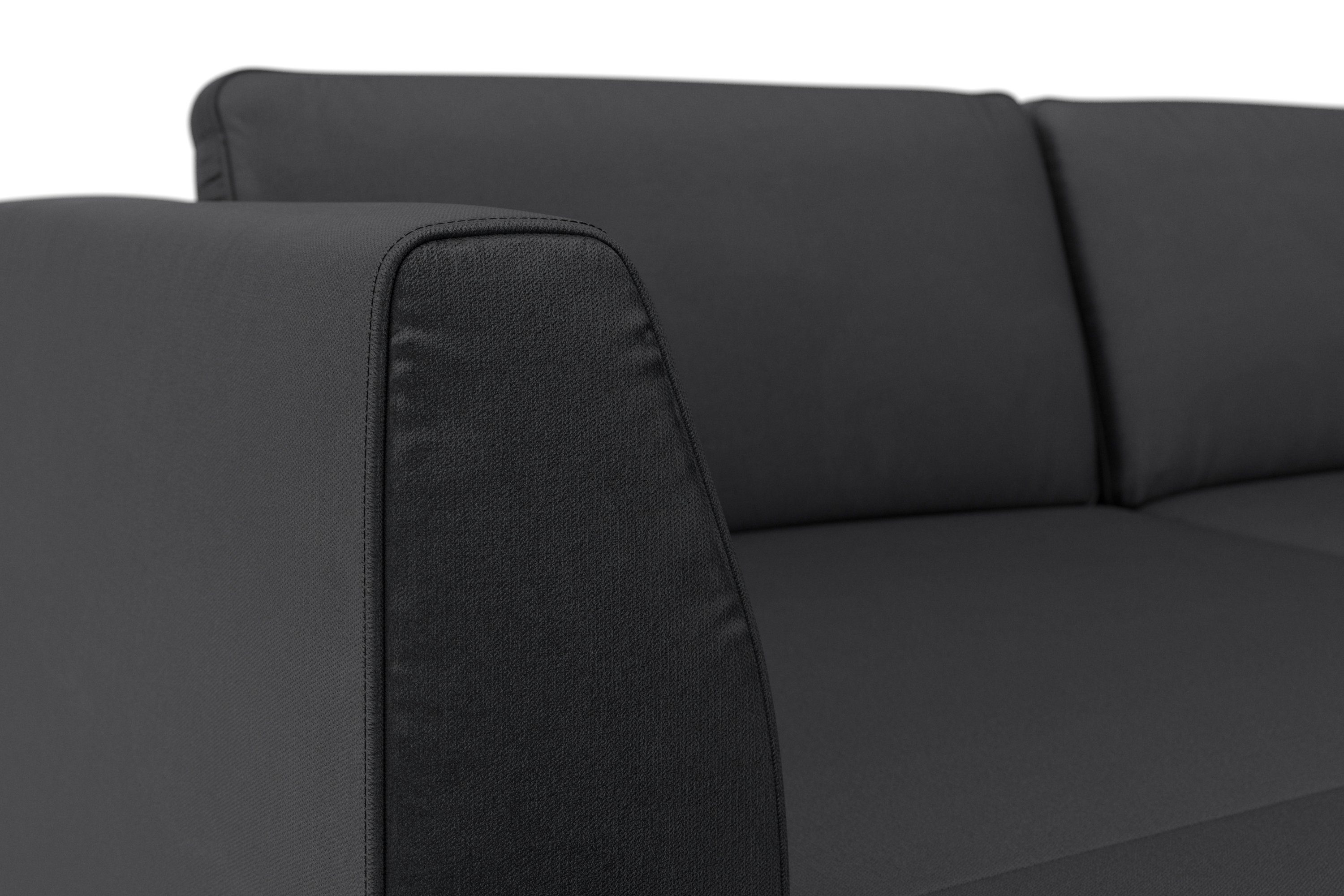 sit&more Zithoek Olsen U-vorm inclusief zitdiepteverstelling, naar keuze met slaapfunctie, 15 cm hoog