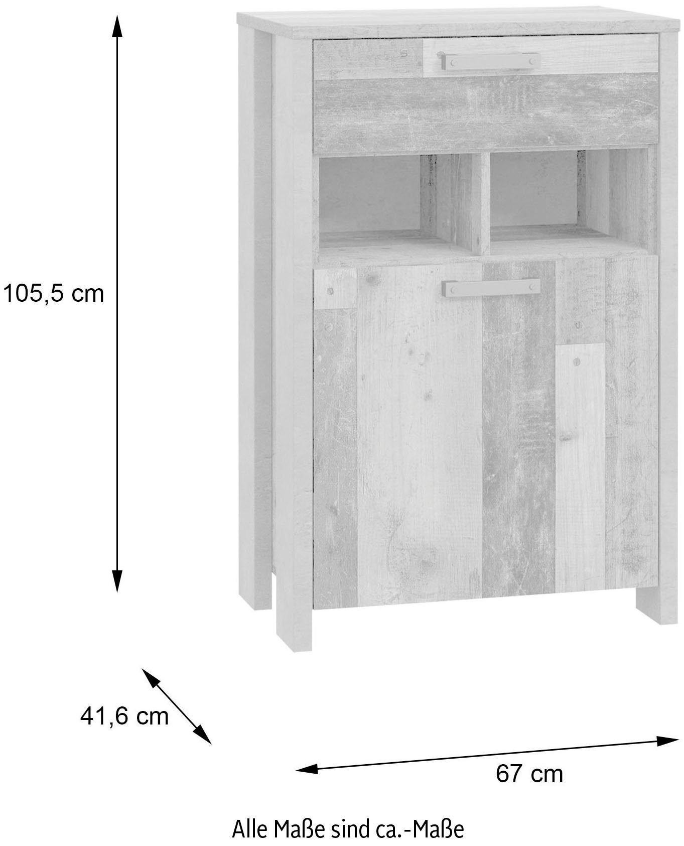FORTE Schoenenkast Clif Breedte ca. 67 cm