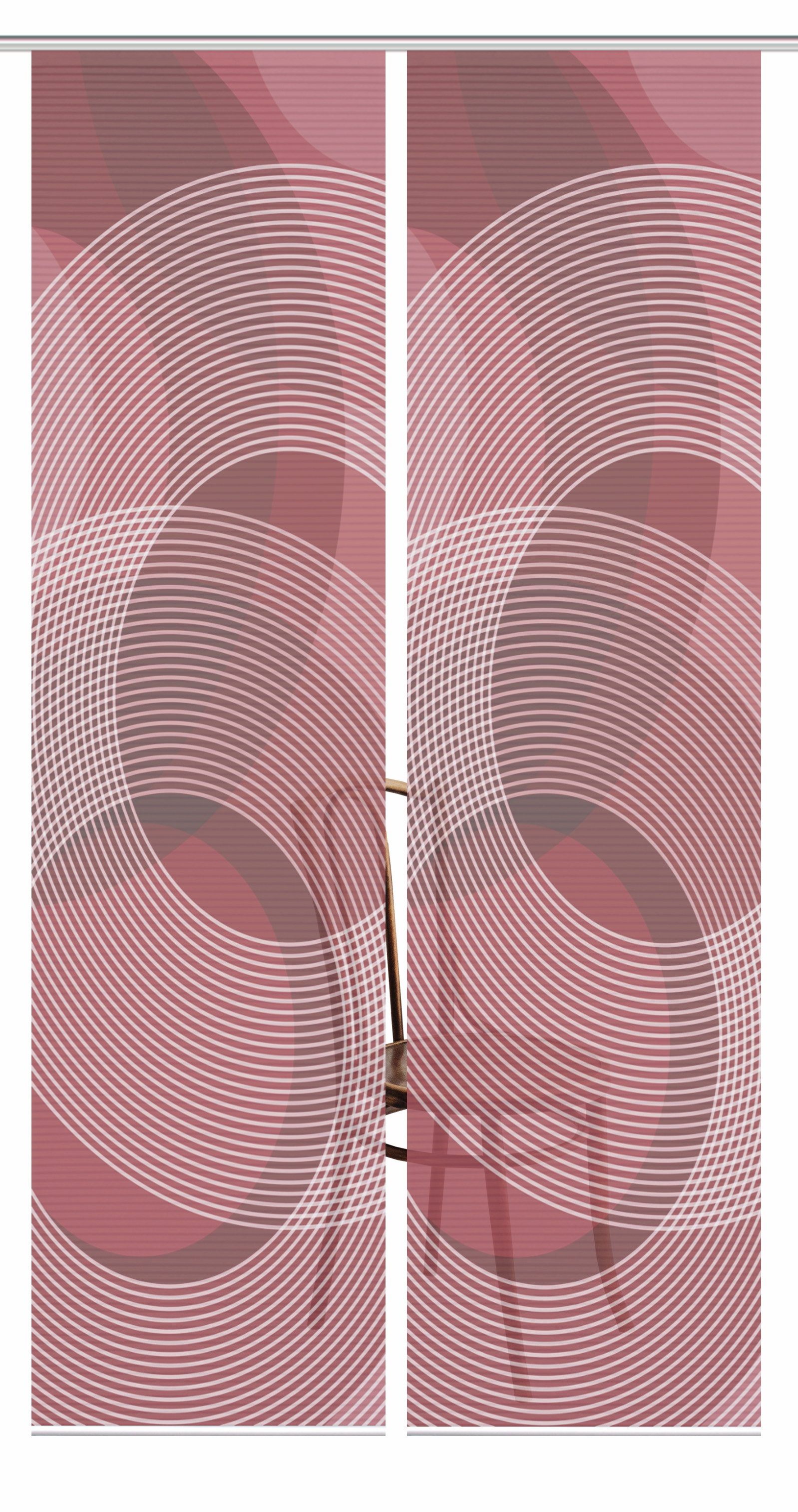 HOME in green Paneelgordijn AFONSO SET DIGITALE PRINT, BAMBOELOOK GERECYCLED (2 stuks)