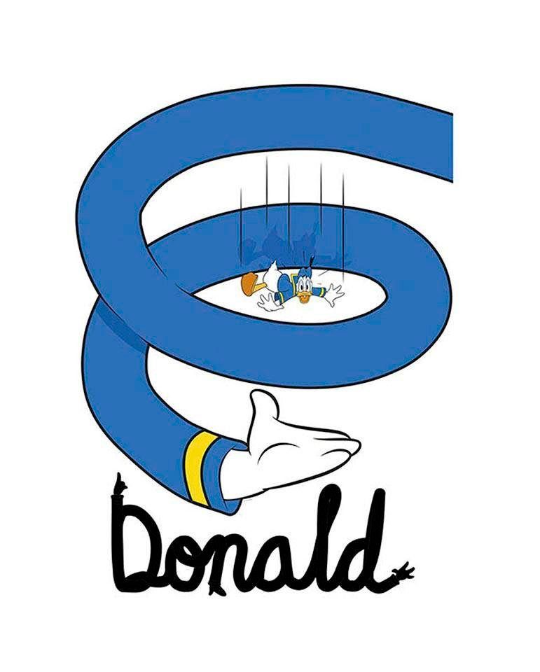 Komar XXL poster Donald Duck Spiral