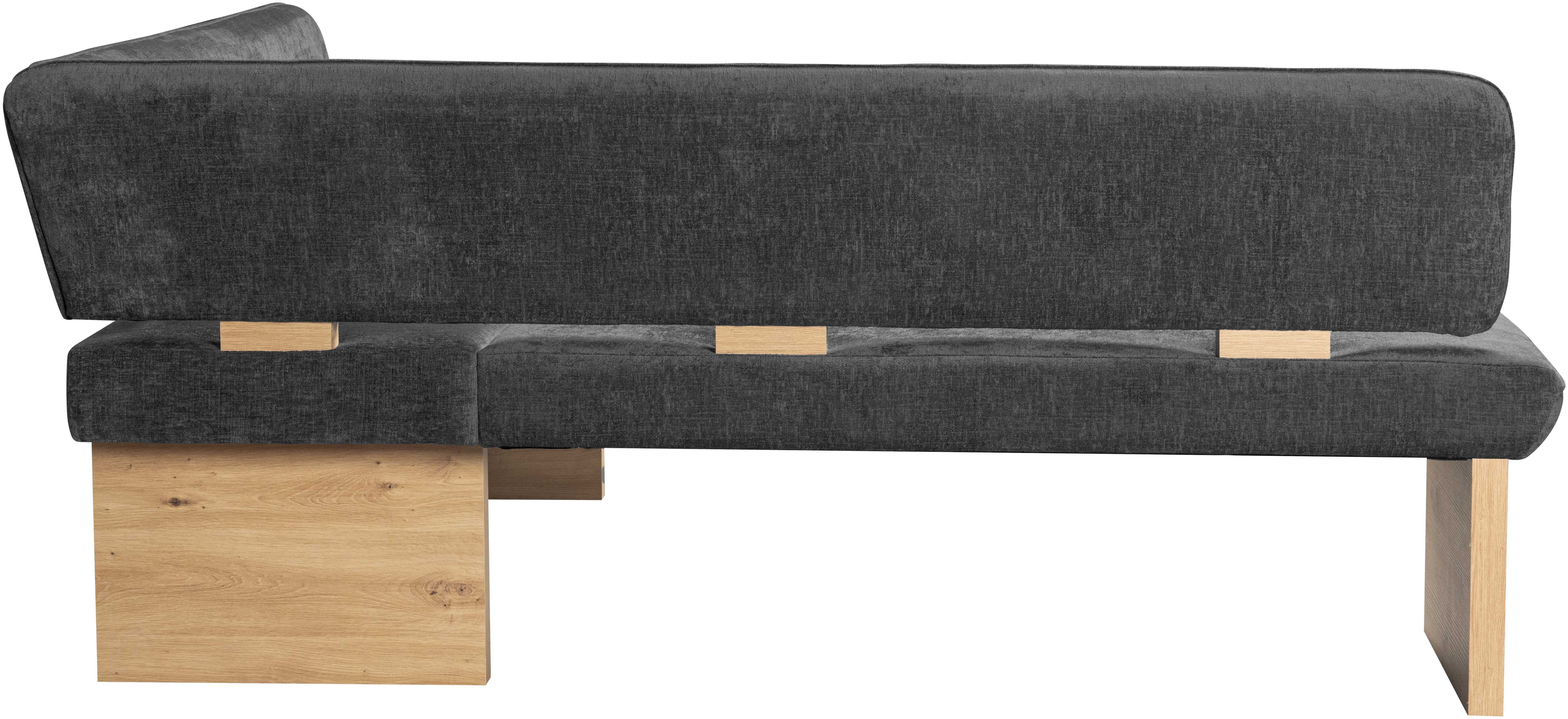 Home affaire Eethoek Louise + Miles eetkamerset, zitgroep, hoekbank, keukenbank Eetkamer zitgroep stoelen tafel en bank comfortabel gepolsterd (4-delig)