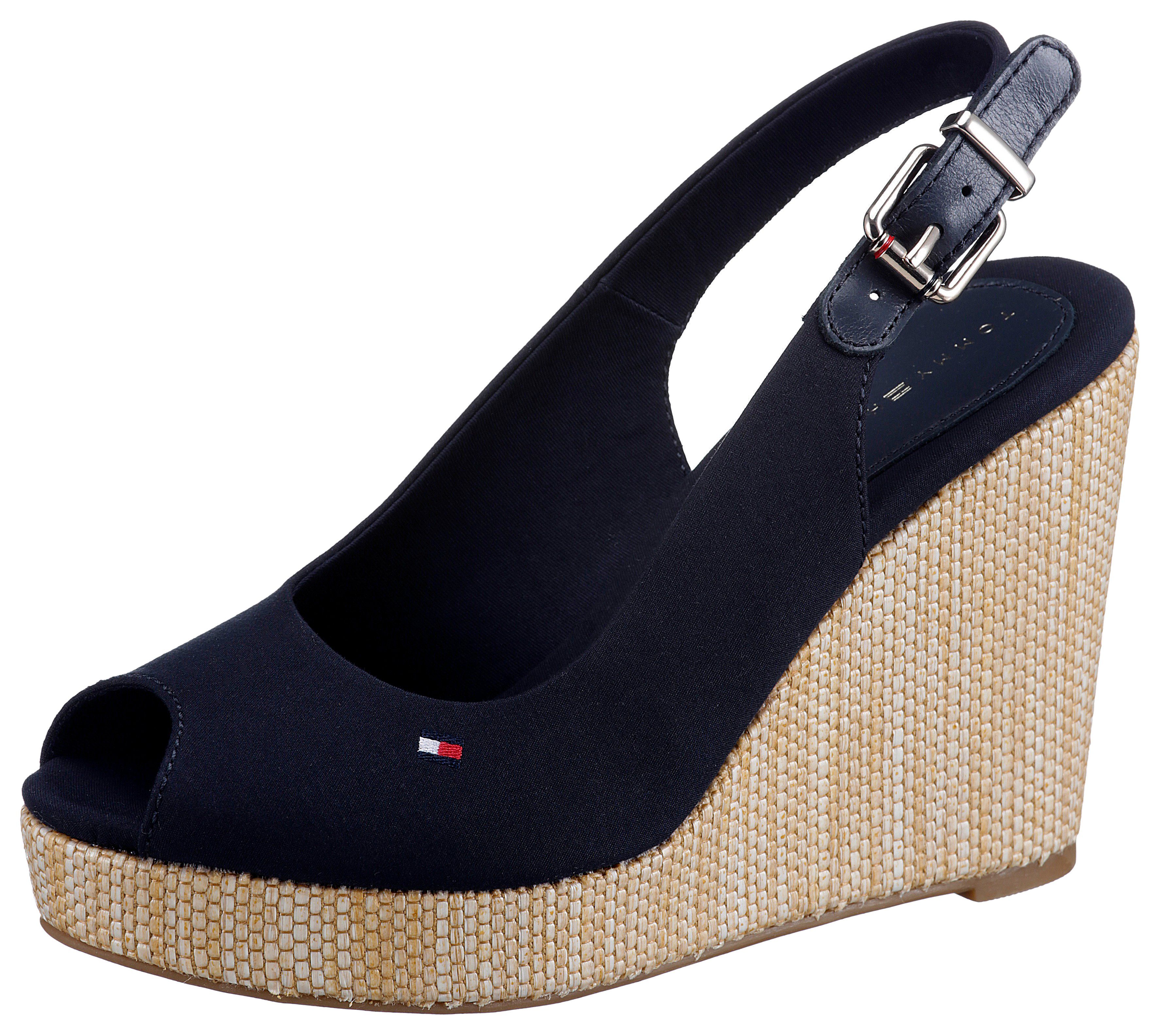 Tommy Hilfiger Sleehaksandaaltjes ICONIC ELENA SLING BACK WEDGE