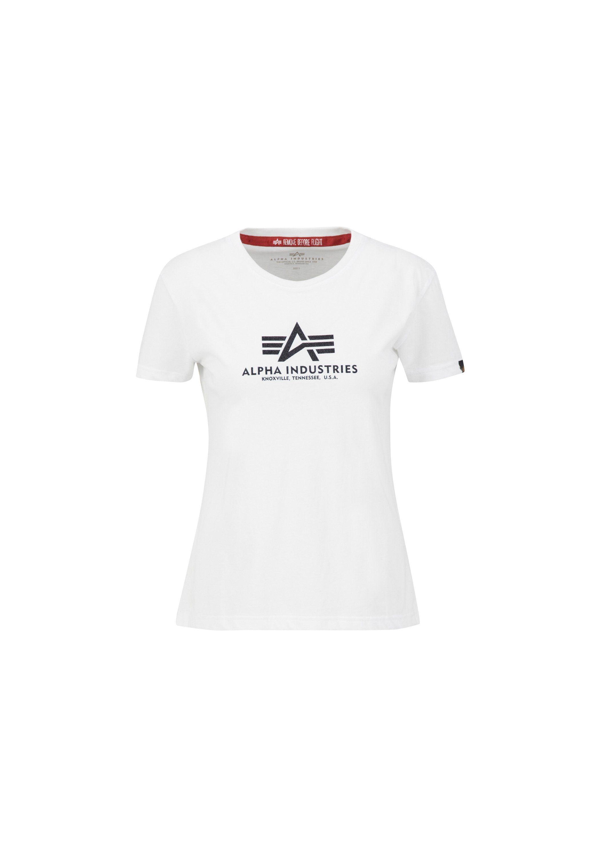 Alpha Industries T-shirt Alpha Industries Women - T-Shirts New Basic T Glitter Women dames shirts maat M wit
