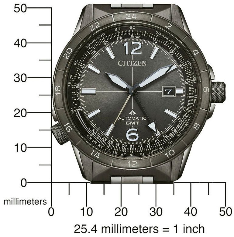 Citizen Automatisch horloge Promaster Mechanical GMT Horloge, herenhorloge, roestvrijstalen band, tot 20 bar waterdicht