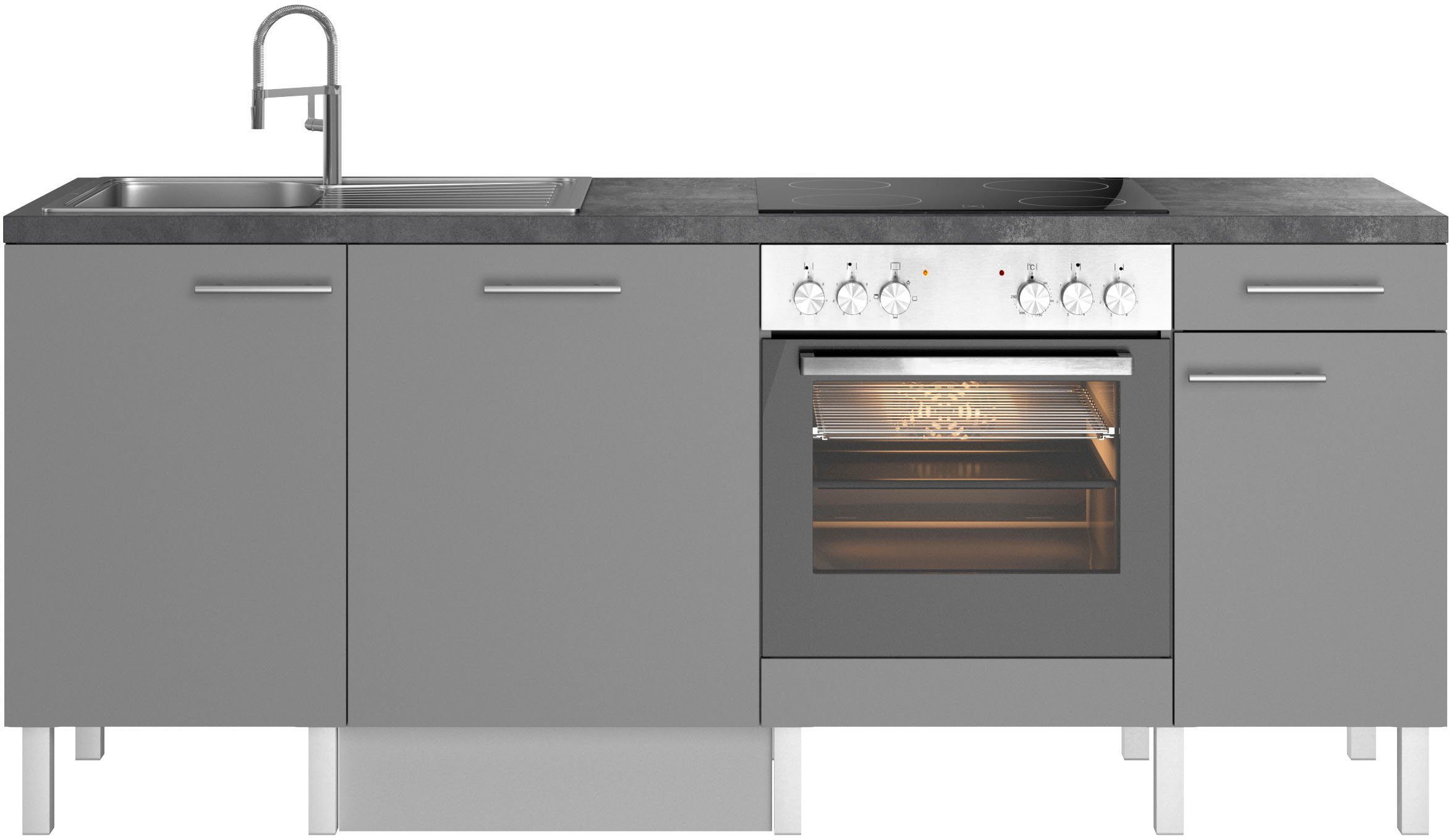 OPTIFIT Keuken Lilly Breedte 210, optioneel met elektrische apparaten